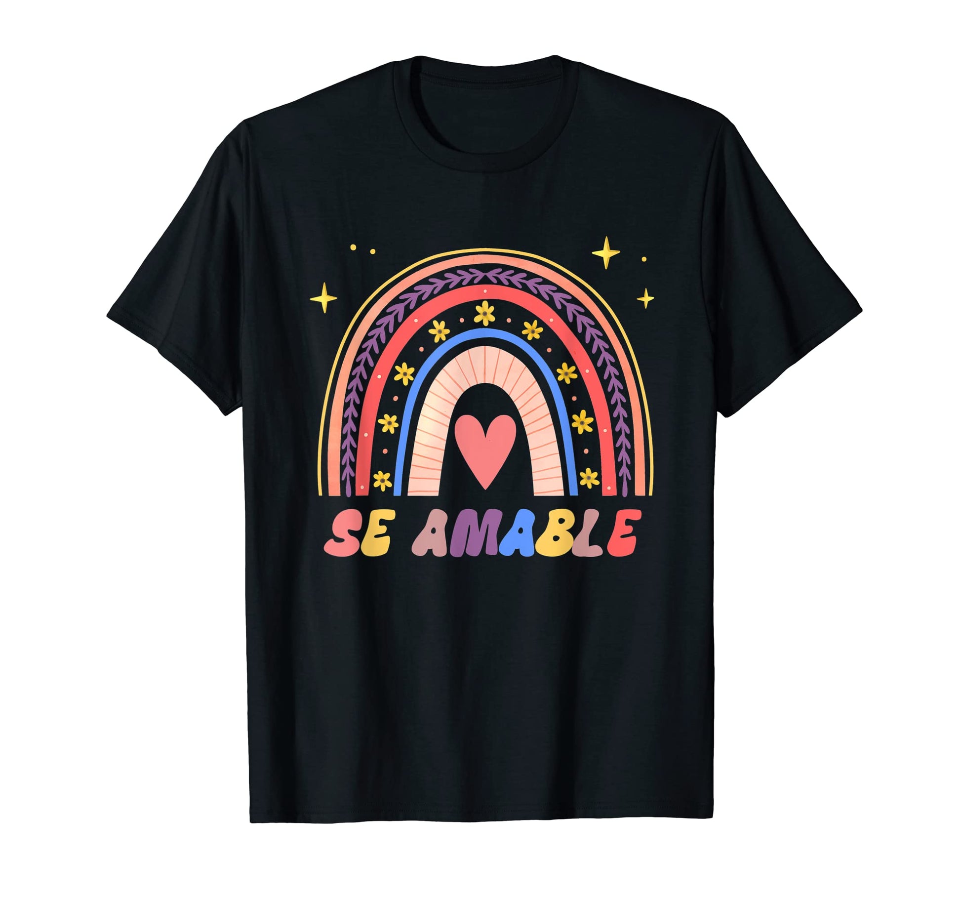 Se Amable Be Kind Spanish Rainbow T-Shirt - Graphic Print for Adults - T-Shirt, Sweatshirt, Hoodie