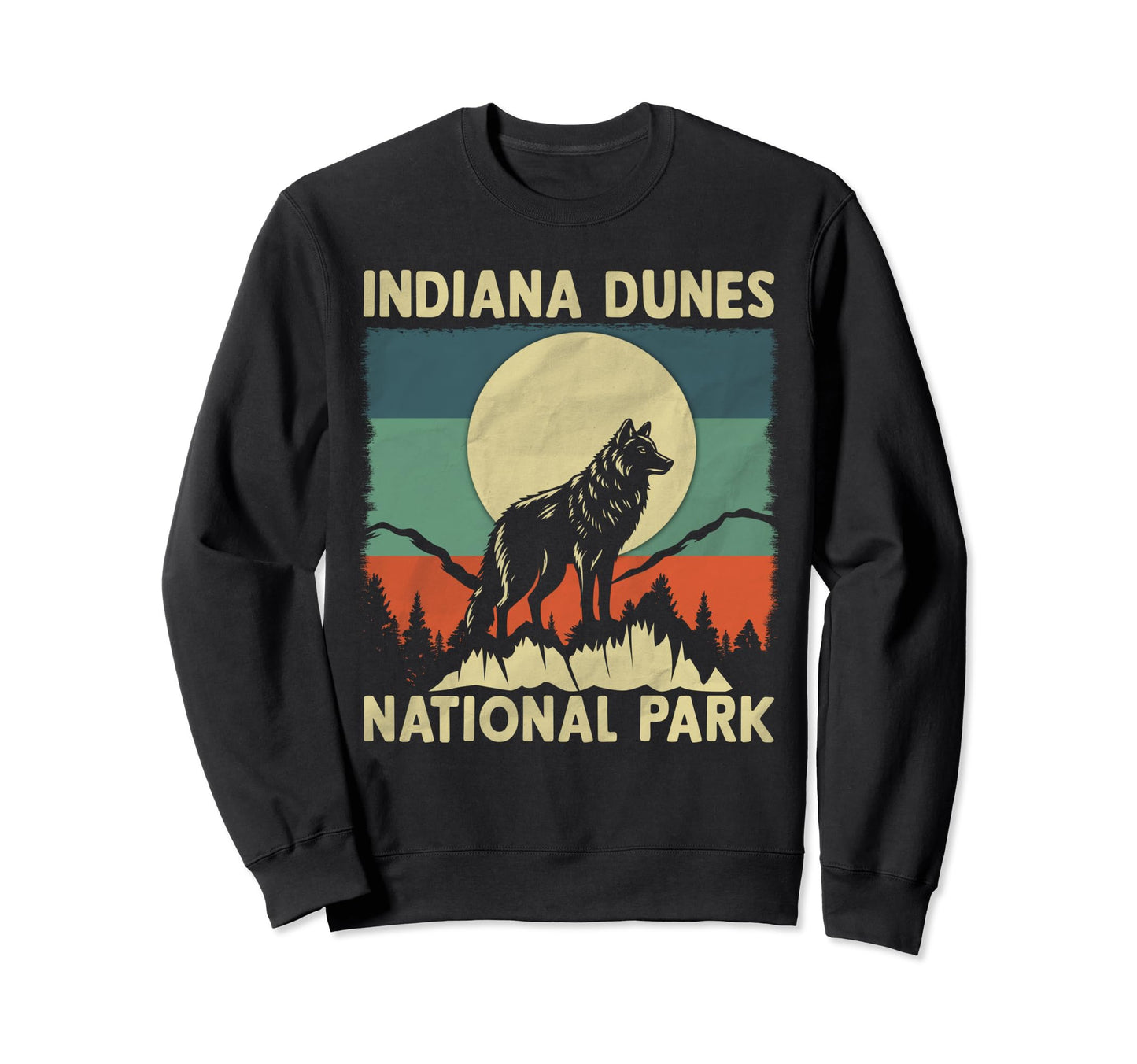Wolf Indiana Dunes National Sweatshirt - Casual Everyday Wear Men Women - T-Shirt, Sweatshirt, Hoodie