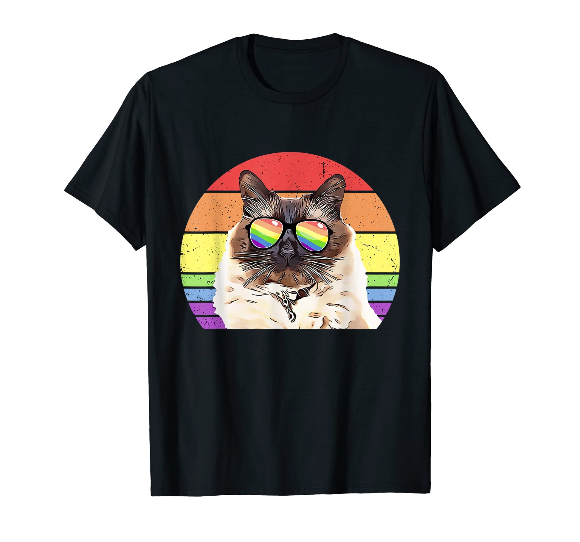 Lgbtq Balinese Javanese Cat Rainbow T-Shirt - Fun Novelty Design Unisex - T-Shirt, Sweatshirt, Hoodie