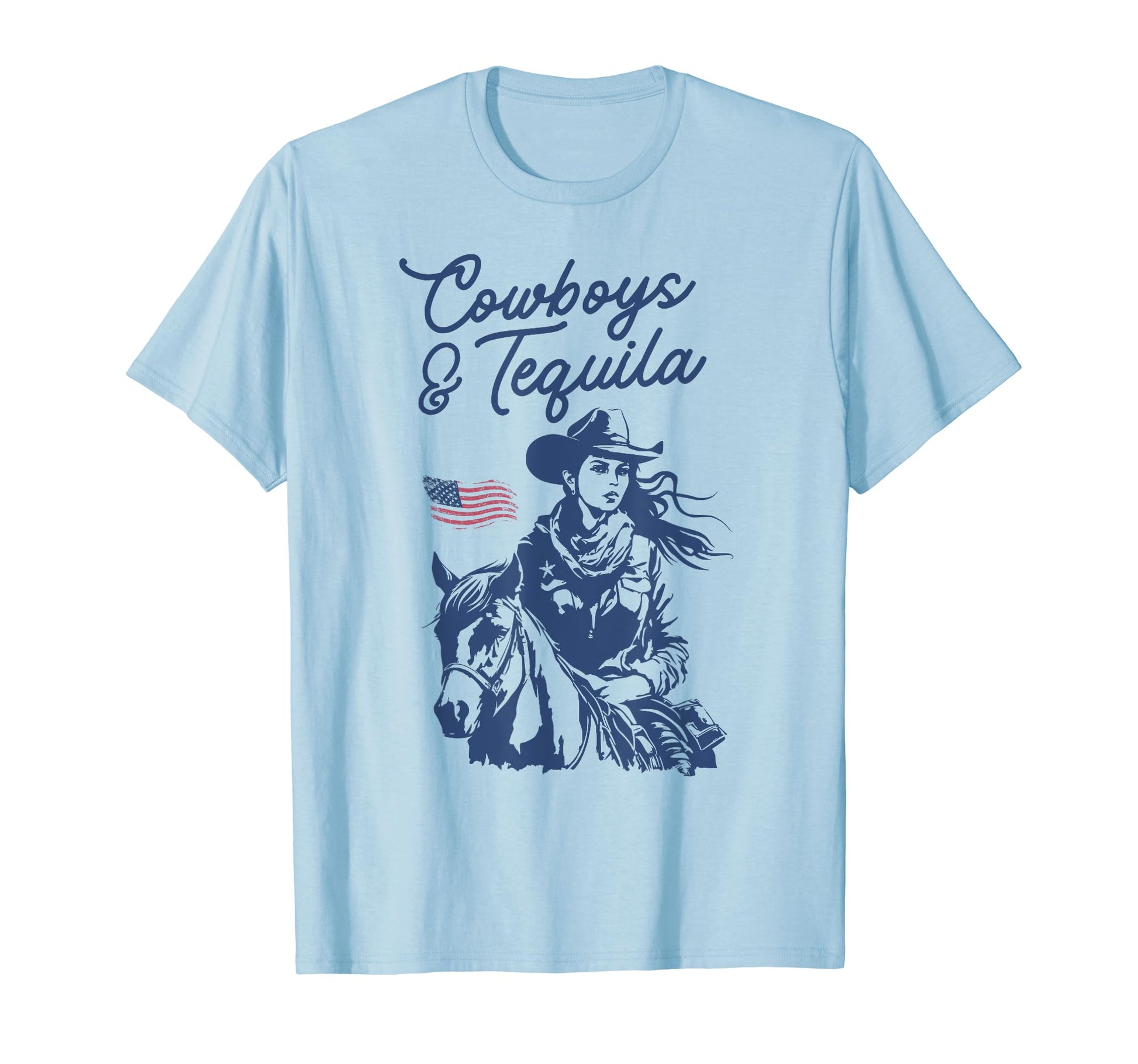 Cowboys And Tequila Country Rodeo T-Shirt - Minimalist Print for Adults - T-Shirt, Sweatshirt, Hoodie