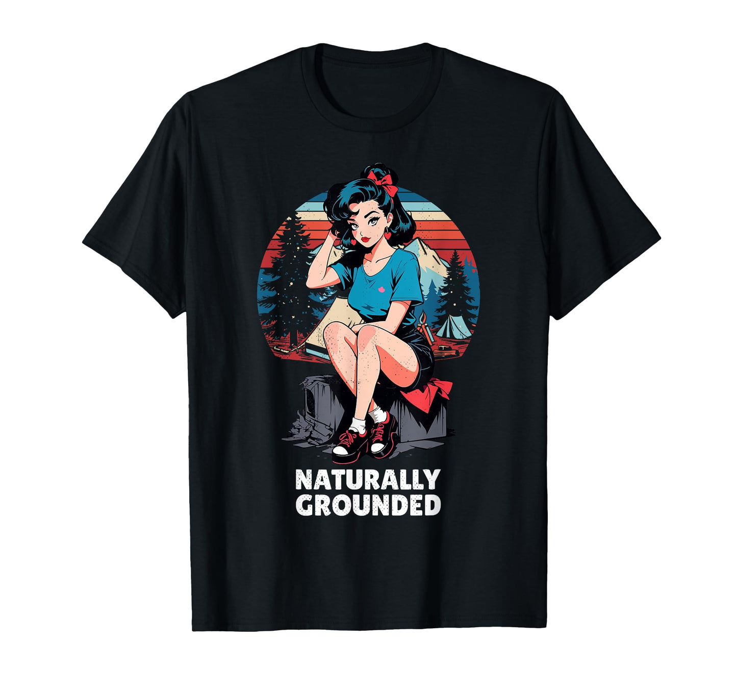 Pinup Nature Naturally Grounded T-Shirt - Fun Novelty Design for Adults - T-Shirt, Sweatshirt, Hoodie