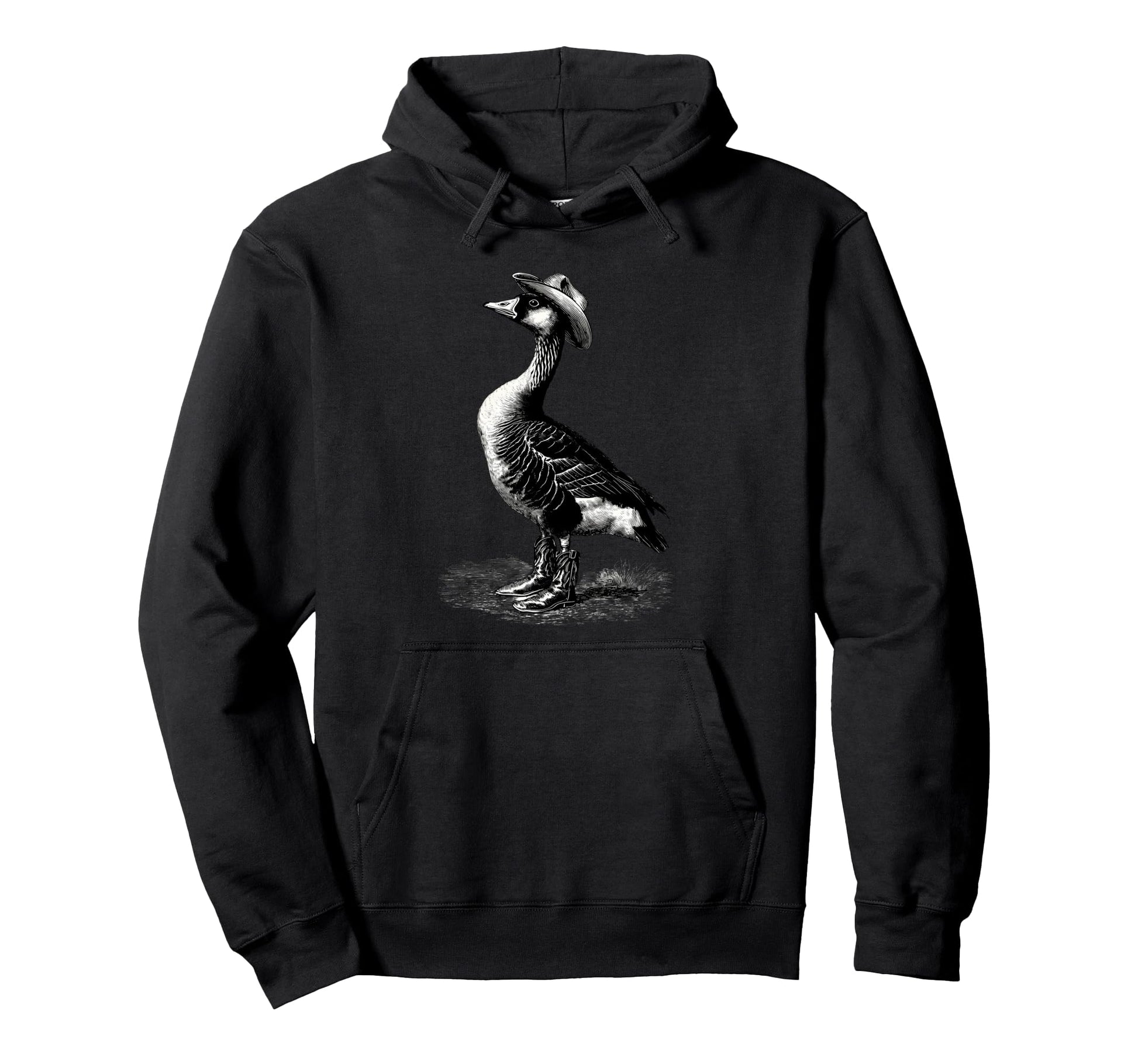 Country Cowboy Goose Rodeo Cowgirl Hoodie - Unique Graphic for Adults - T-Shirt, Sweatshirt, Hoodie