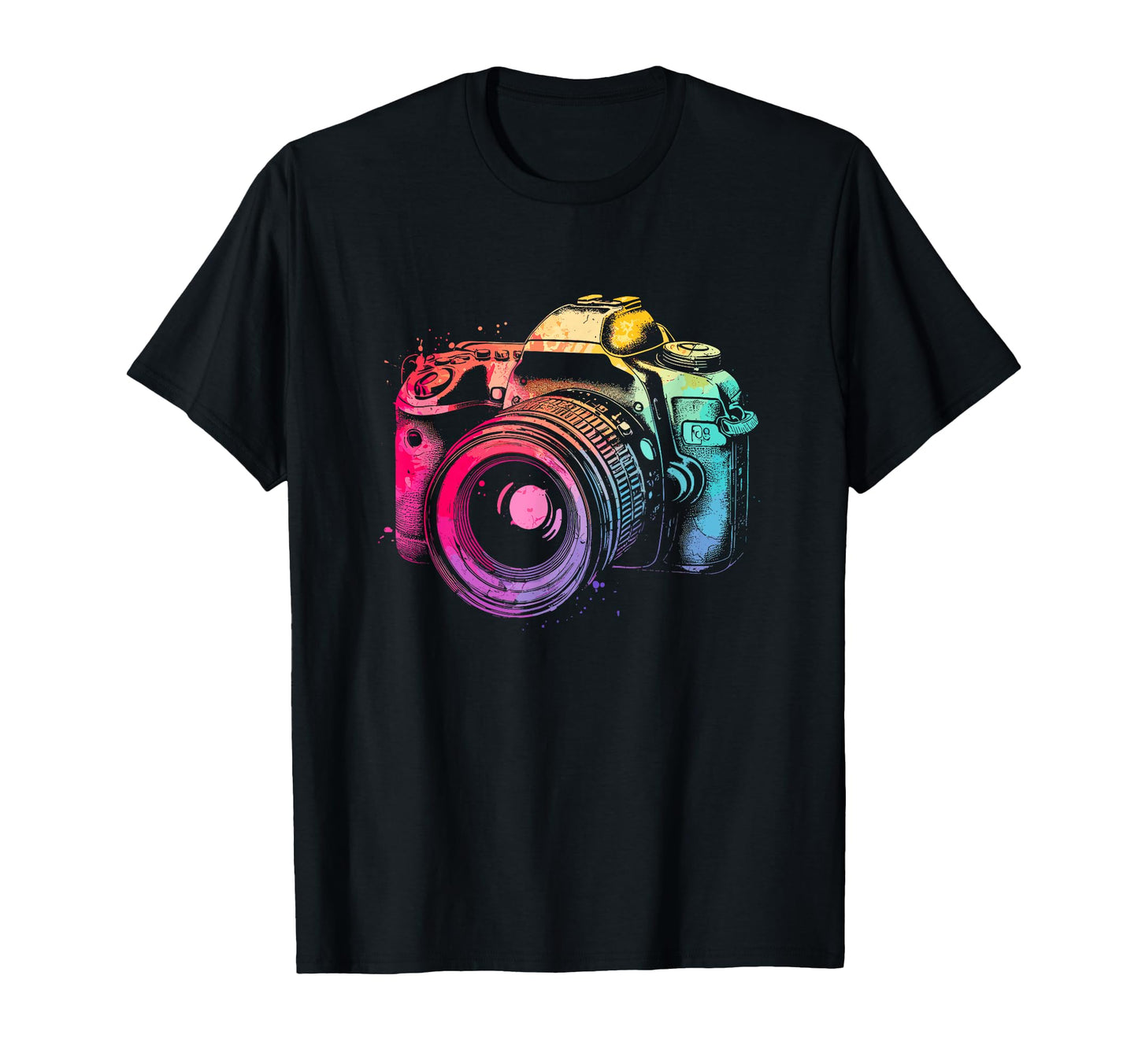 Colorful Camera Photographer T-Shirt - Fun Novelty Design for Adults - T-Shirt, Sweatshirt, Hoodie