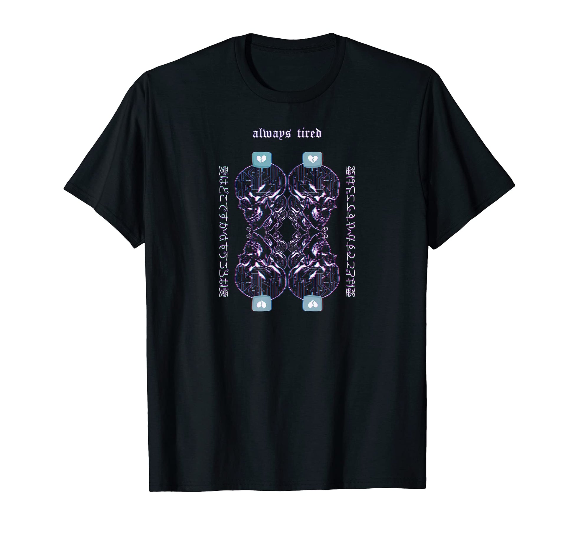 Always Tired Offline 90S Vaporwave T-Shirt - Fun Novelty Design Unisex - T-Shirt, Sweatshirt, Hoodie