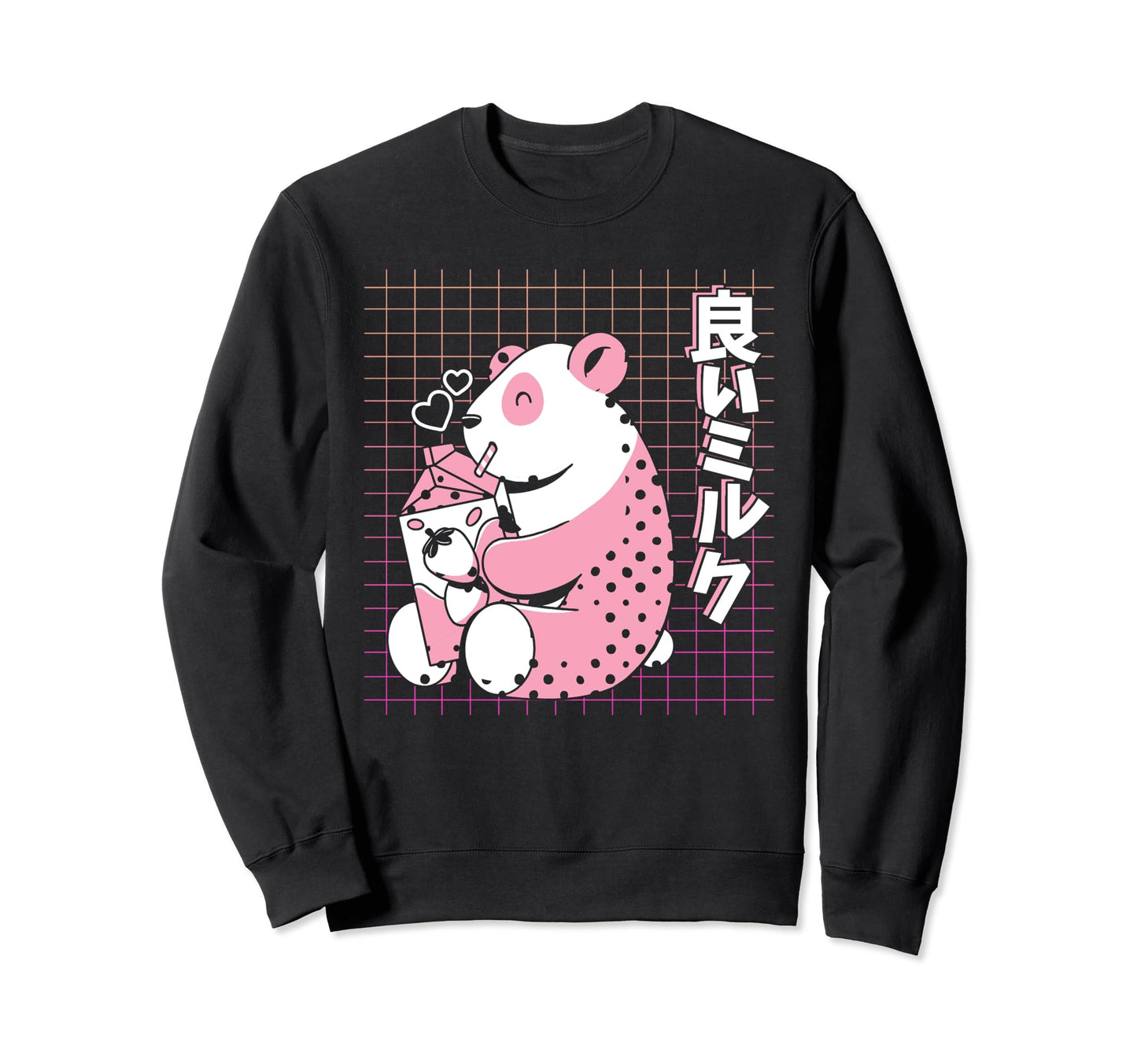 Japanese Vaporwave Animals Japan Sweatshirt - Graphic Print for Adults - T-Shirt, Sweatshirt, Hoodie