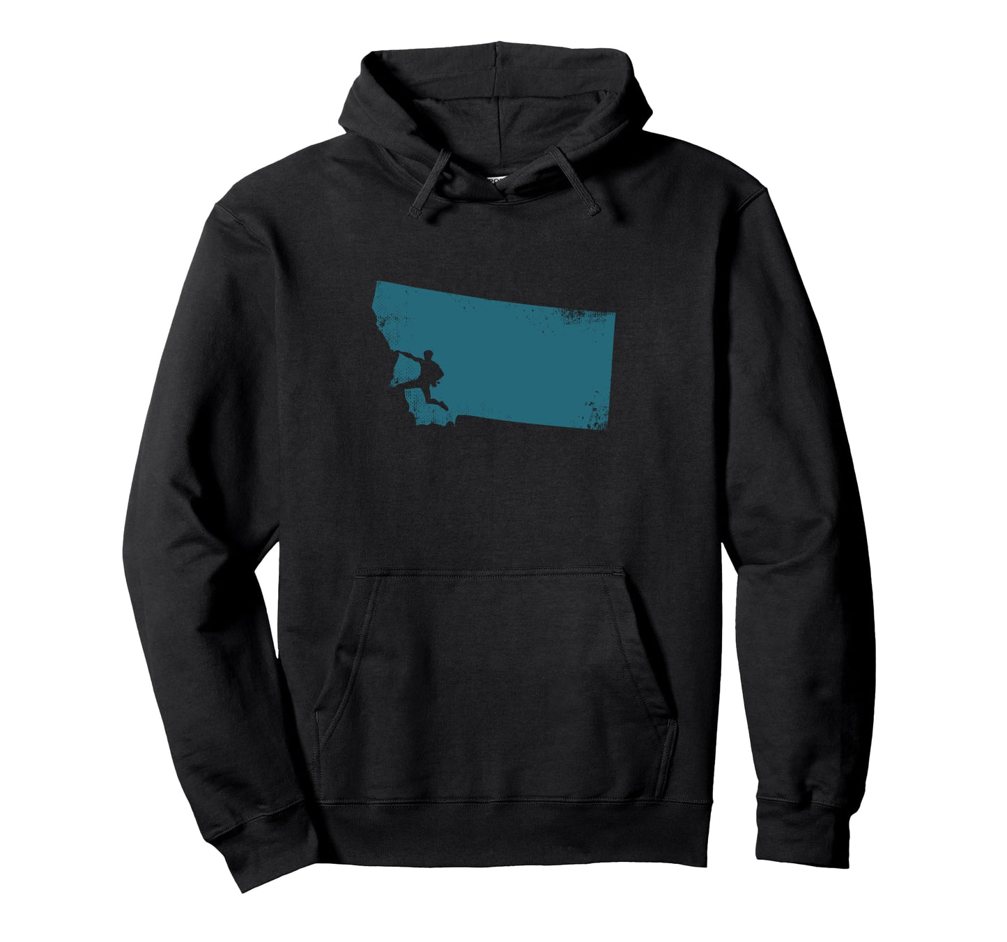 Distressed Montana Cowboy Silhouette Hoodie - Graphic Print for Adults - T-Shirt, Sweatshirt, Hoodie