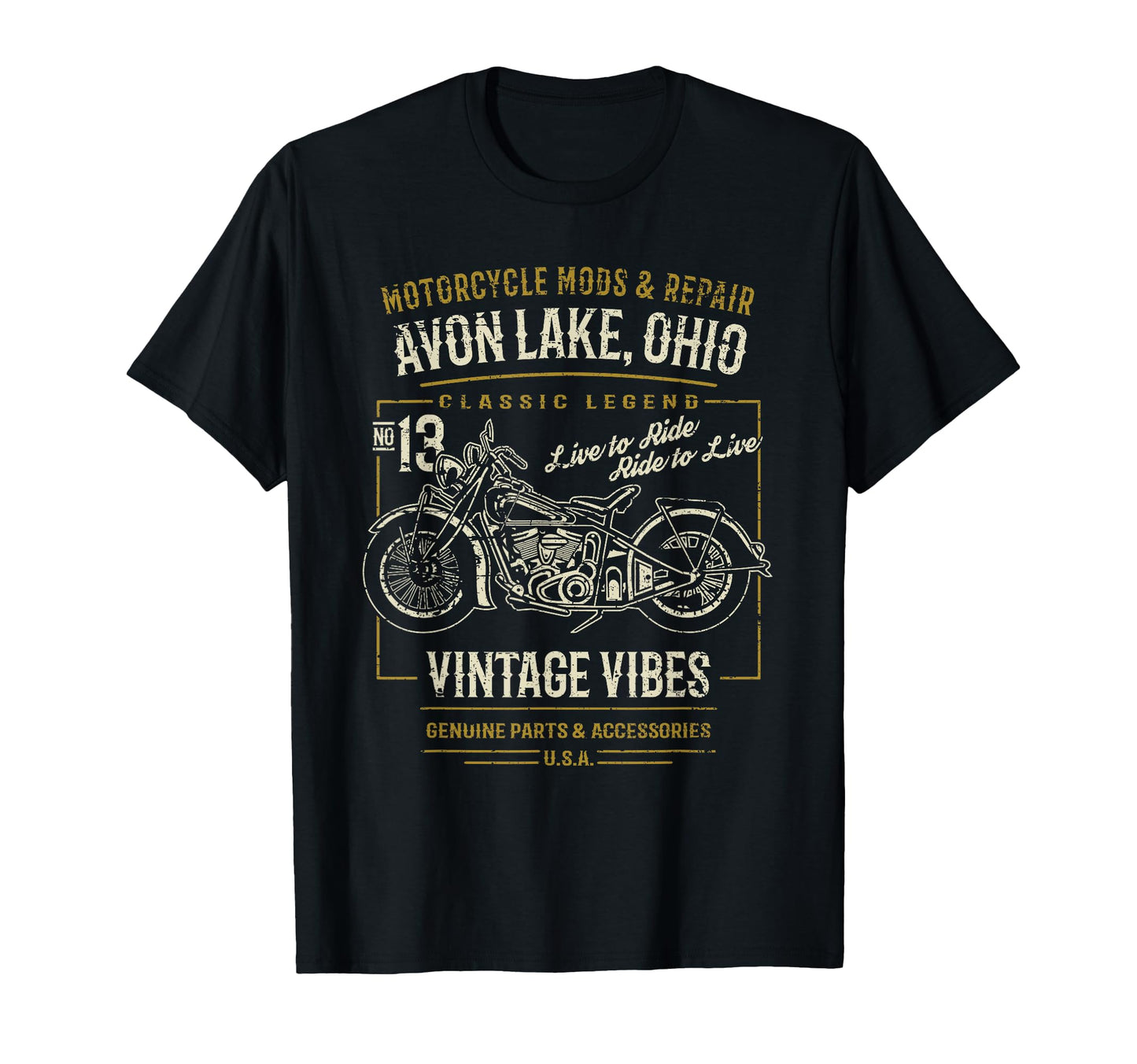 Avon Lake Oh Usa Distressed T-Shirt - Fun Novelty Design Men Women - T-Shirt, Sweatshirt, Hoodie