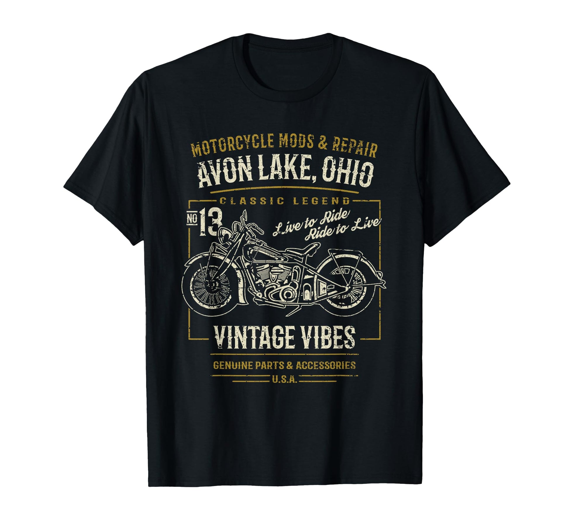Avon Lake Oh Usa Distressed T-Shirt - Fun Novelty Design Men Women - T-Shirt, Sweatshirt, Hoodie