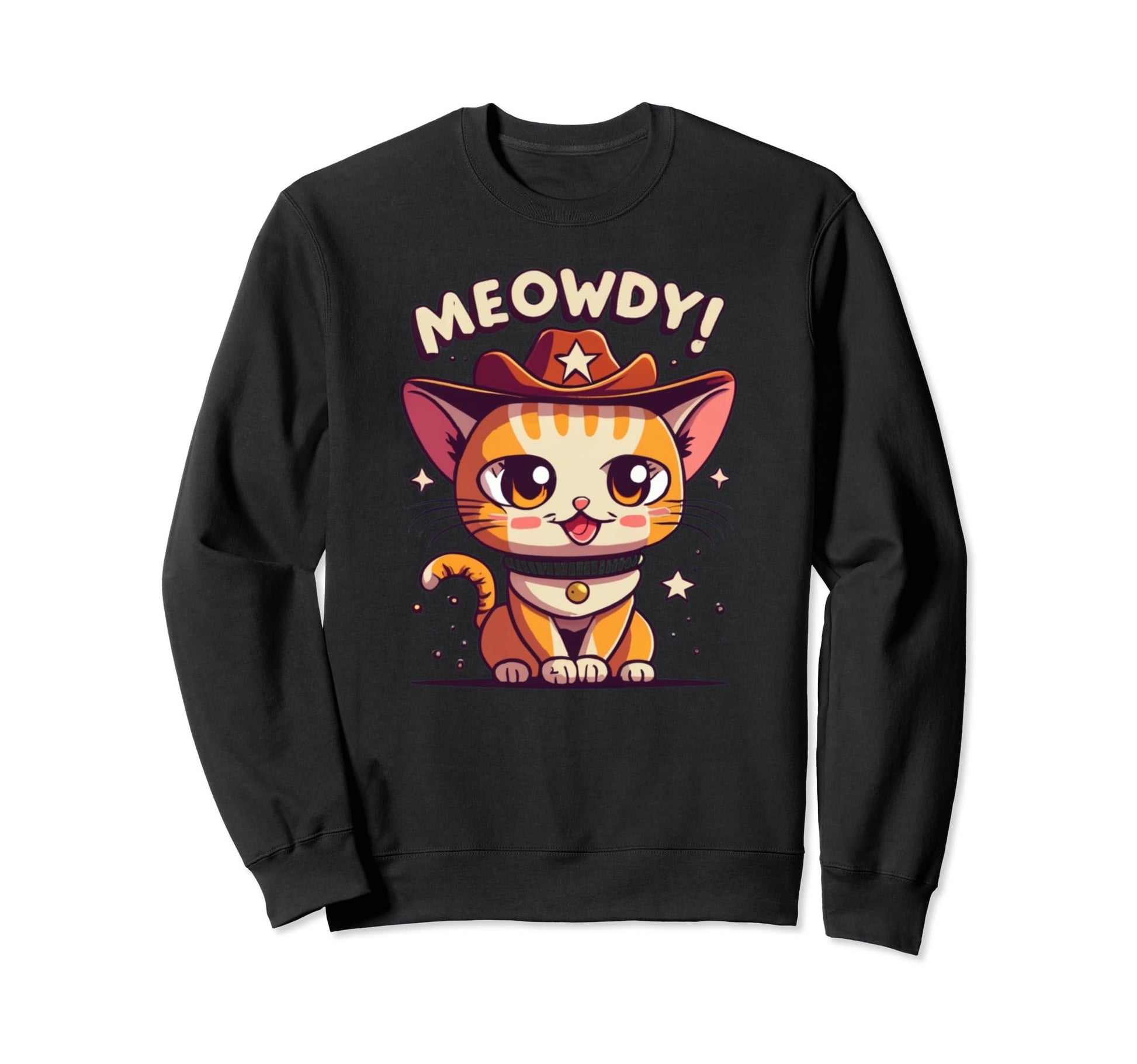 Meowdy Partner Funny Country Music Sweatshirt - Graphic Print Men Women - T-Shirt, Sweatshirt, Hoodie