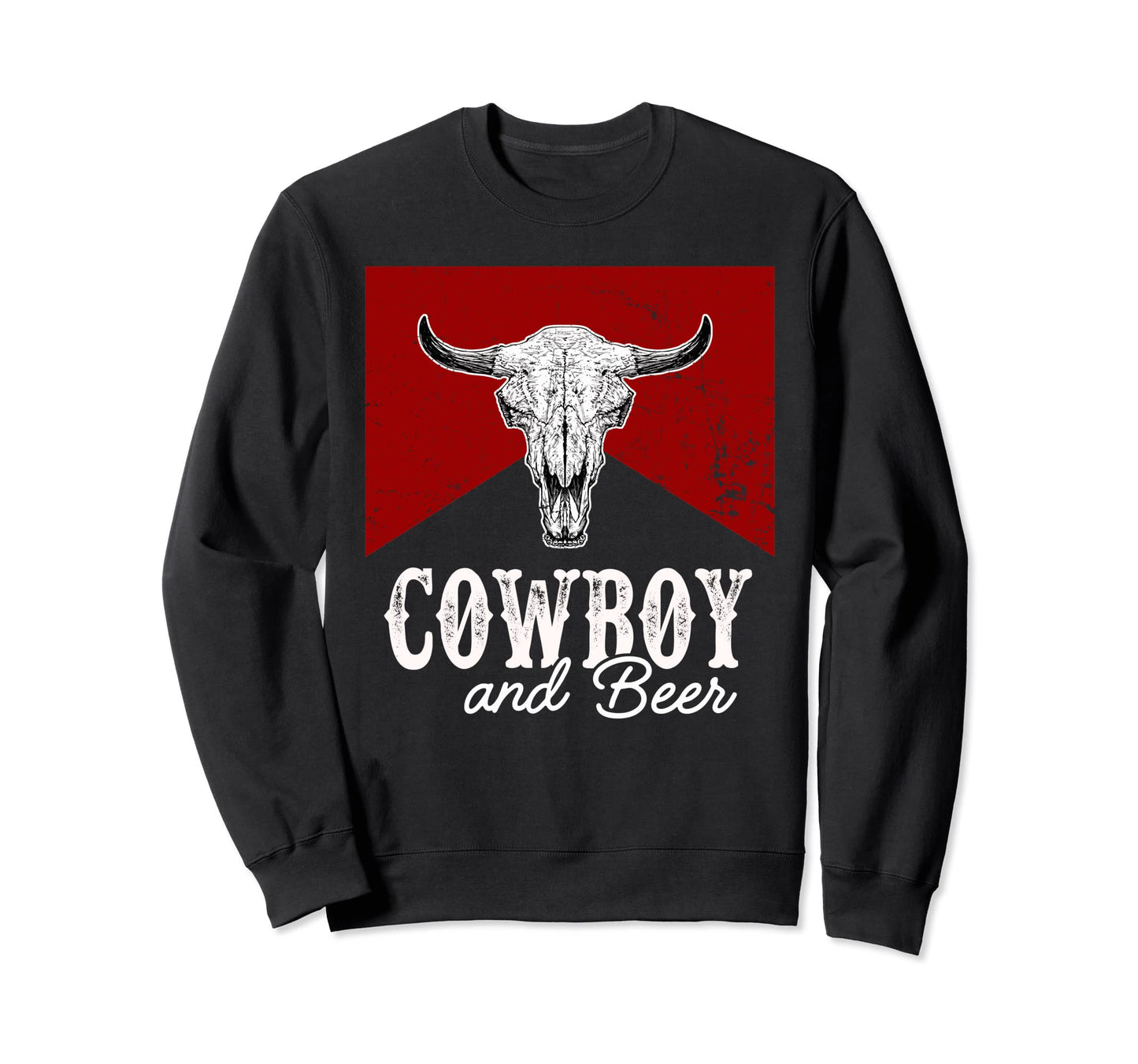 Western Life Country Bull Skull Cowboy Sweatshirt - Trendy Graphic Unisex - T-Shirt, Sweatshirt, Hoodie