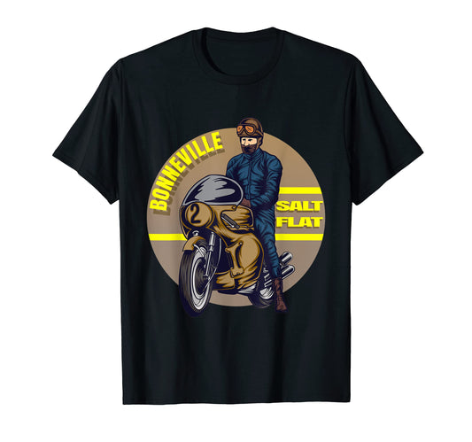 Bonneville Salt Flats Motorcycle Rider T-Shirt - Unique Graphic for Adults - T-Shirt, Sweatshirt, Hoodie
