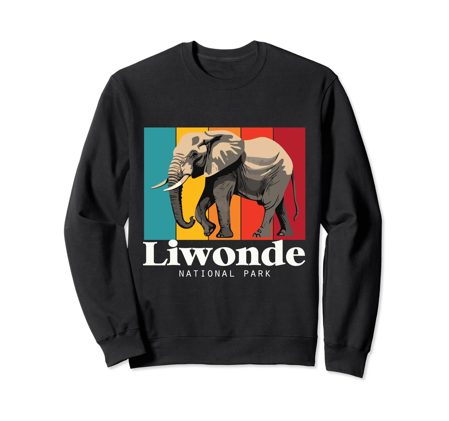 Elephants African Safari Liwonde Sweatshirt - Unique Graphic Men Women - T-Shirt, Sweatshirt, Hoodie