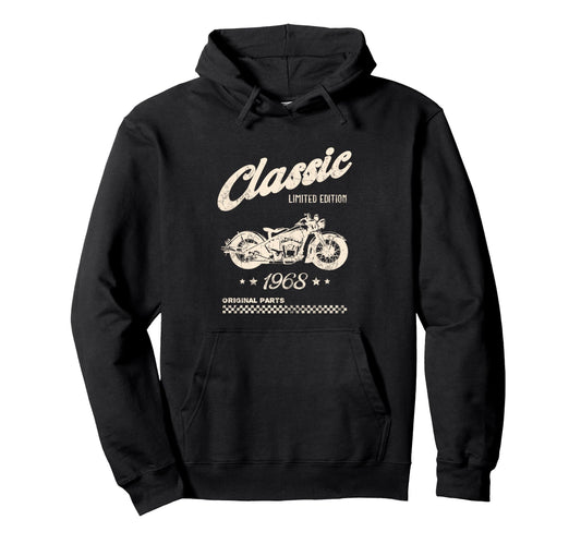 57Th Birthday Motorcycle Born 1968 Hoodie - Streetwear Style Men Women - T-Shirt, Sweatshirt, Hoodie