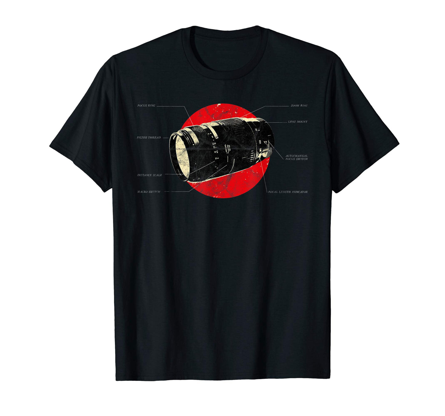 Photographer Dslr Camera Lens Anatomy T-Shirt - Aesthetic Graphic Unisex - T-Shirt, Sweatshirt, Hoodie