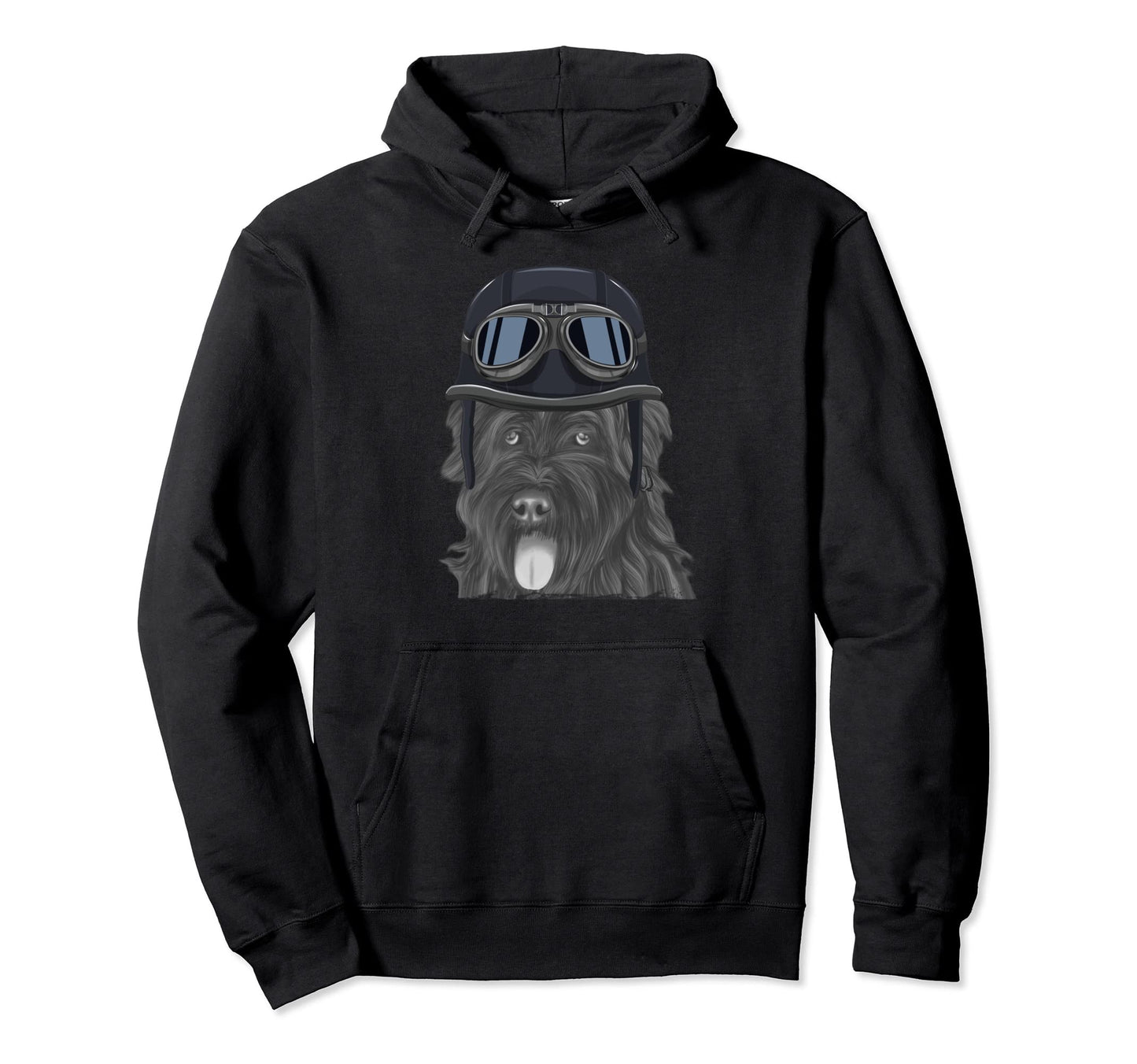 Bouvier Des Flandres Wearing Hoodie - Minimalist Print for Adults - T-Shirt, Sweatshirt, Hoodie
