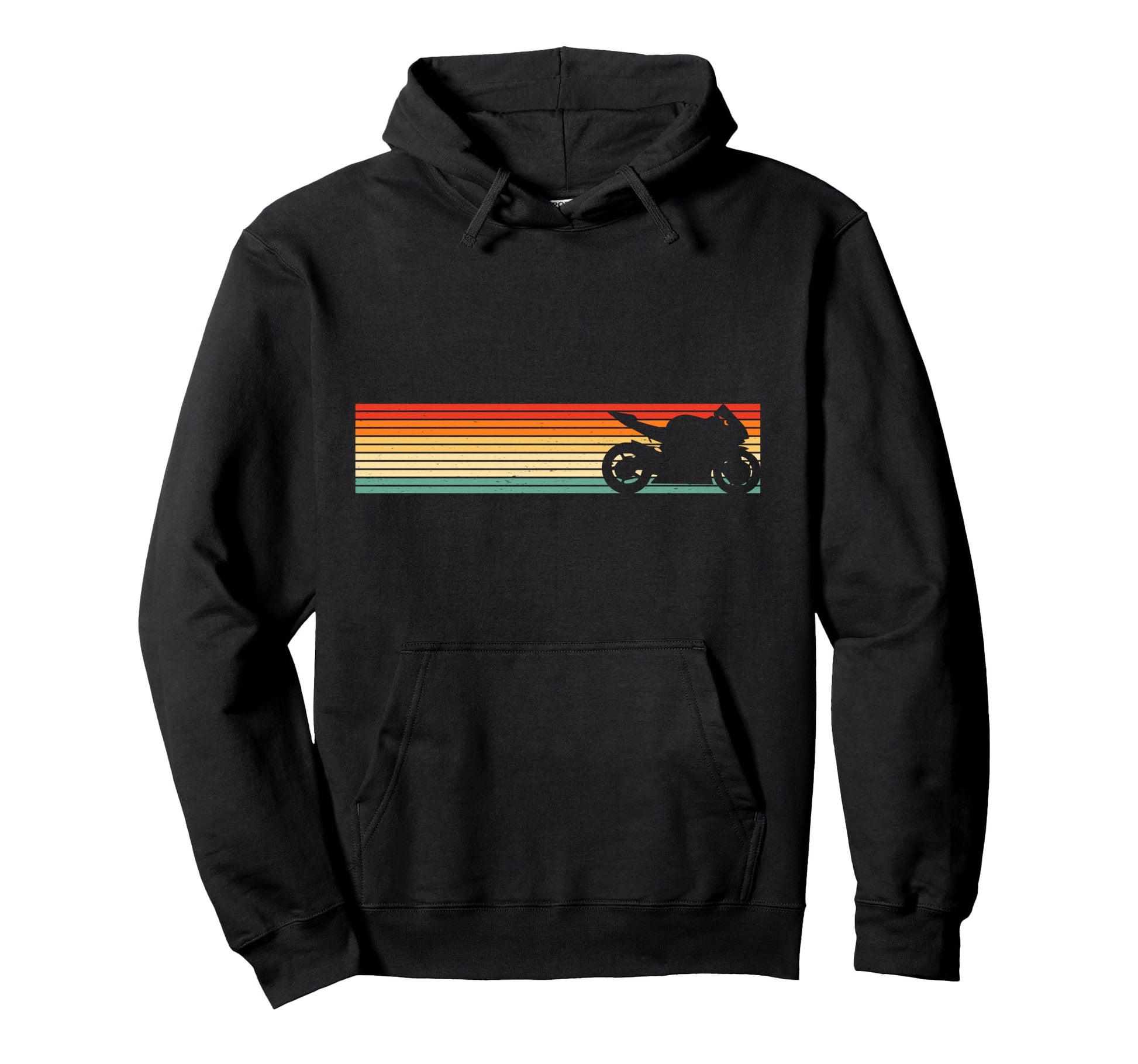 Motorcycle Sunset 70S 80S Racing Hoodie - Casual Everyday Wear Men Women - T-Shirt, Sweatshirt, Hoodie