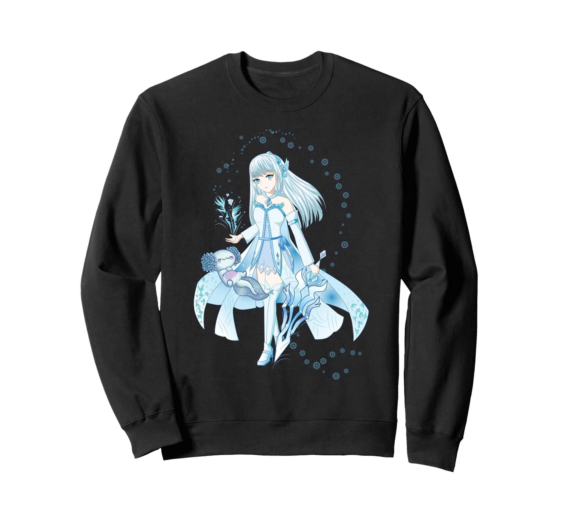 Anime Axolotl Japanese Aesthetics Sweatshirt - Aesthetic Graphic Men Women - T-Shirt, Sweatshirt, Hoodie
