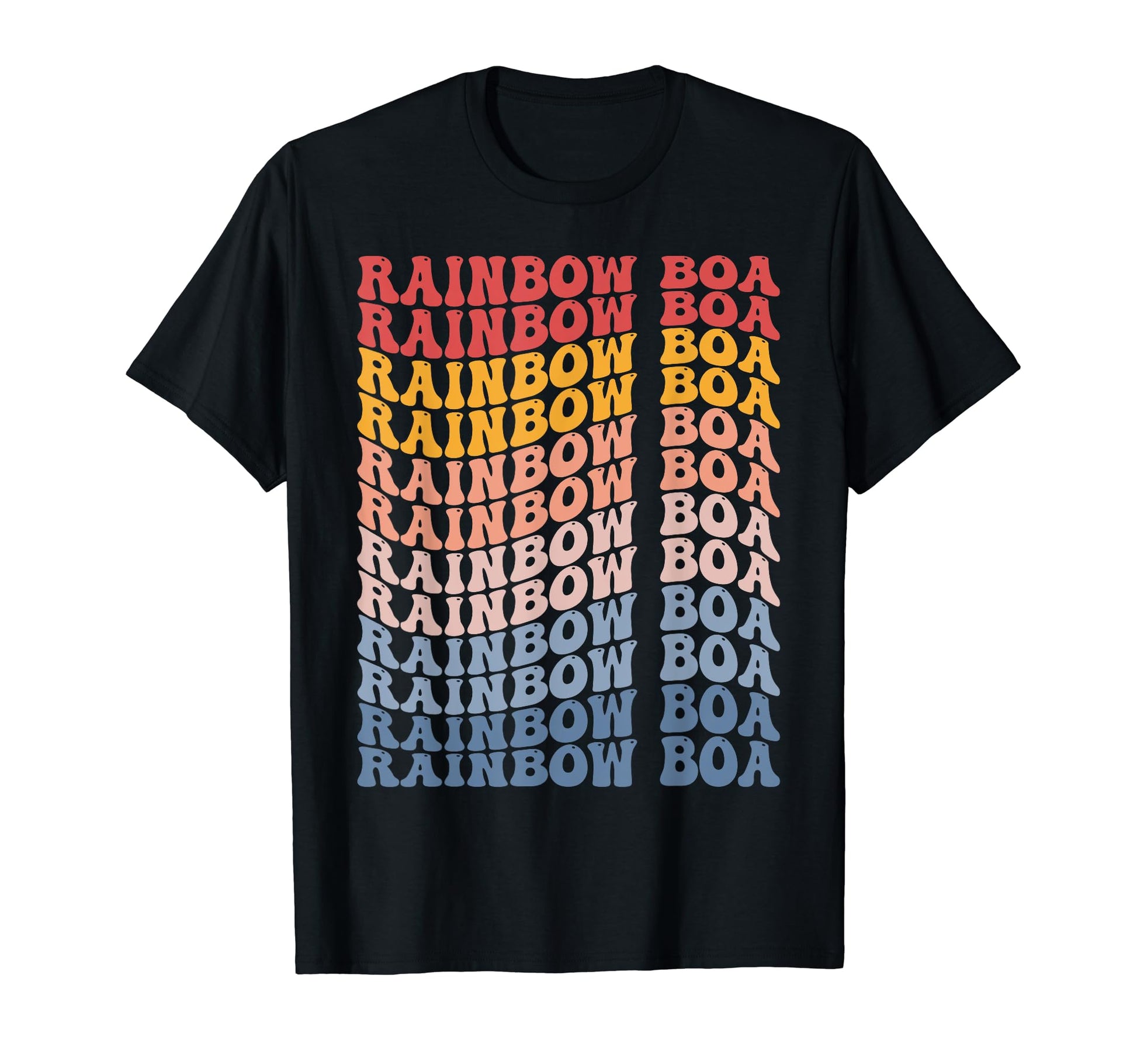 Rainbow Boa Groovy T-Shirt - Custom Art Print for Adults - T-Shirt, Sweatshirt, Hoodie
