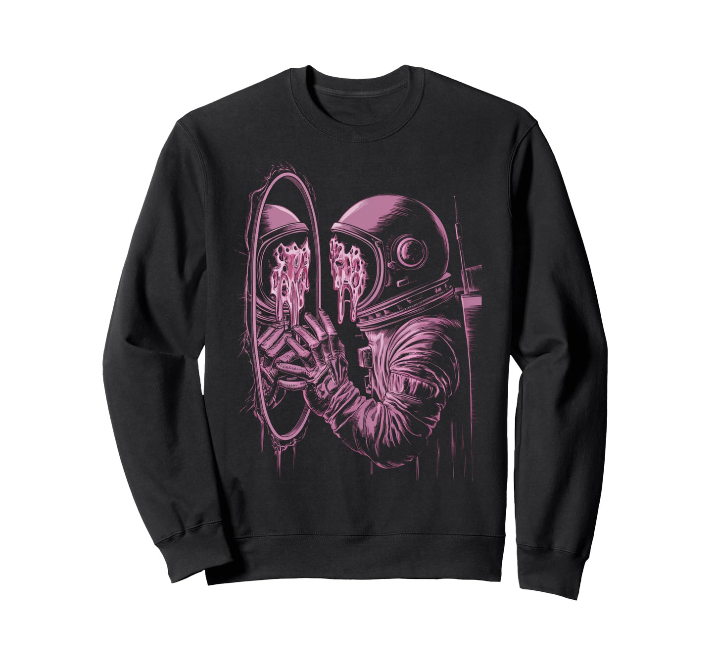 Mens Astronaut Sci Fi Weirdcore Sweatshirt - Unique Graphic Men Women - T-Shirt, Sweatshirt, Hoodie