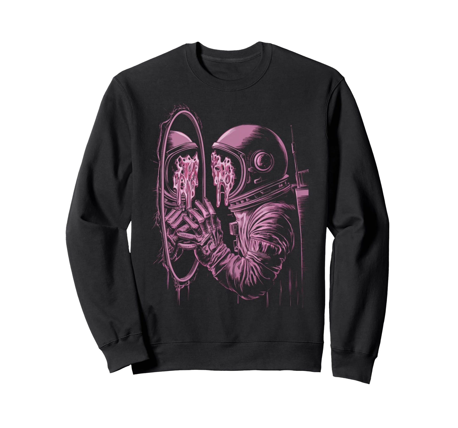 Mens Astronaut Sci Fi Weirdcore Sweatshirt - Unique Graphic Men Women - T-Shirt, Sweatshirt, Hoodie