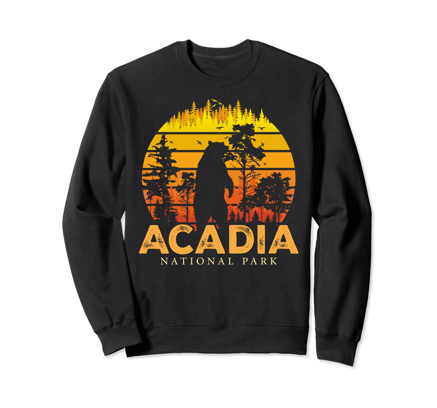 Acadia National Park Bear Sweatshirt - Fun Novelty Design for Adults - T-Shirt, Sweatshirt, Hoodie