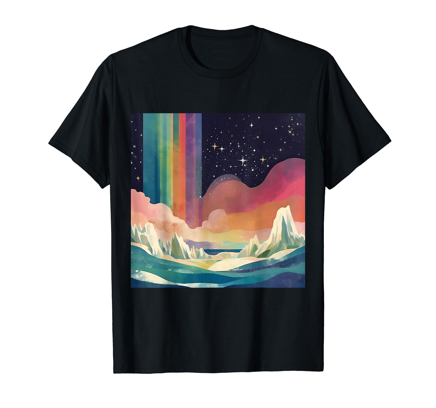 Rocker Space Rainbow T-Shirt - Graphic Print Men Women - T-Shirt, Sweatshirt, Hoodie