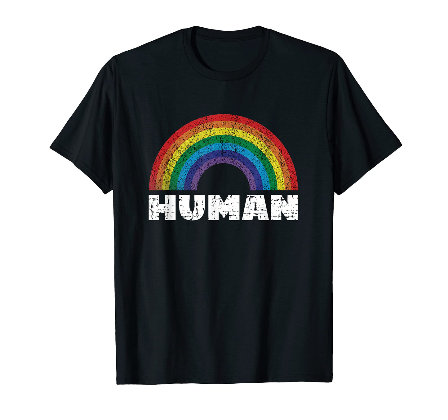Human Rainbow Pride Lgbtq T-Shirt - Custom Art Print for Adults - T-Shirt, Sweatshirt, Hoodie