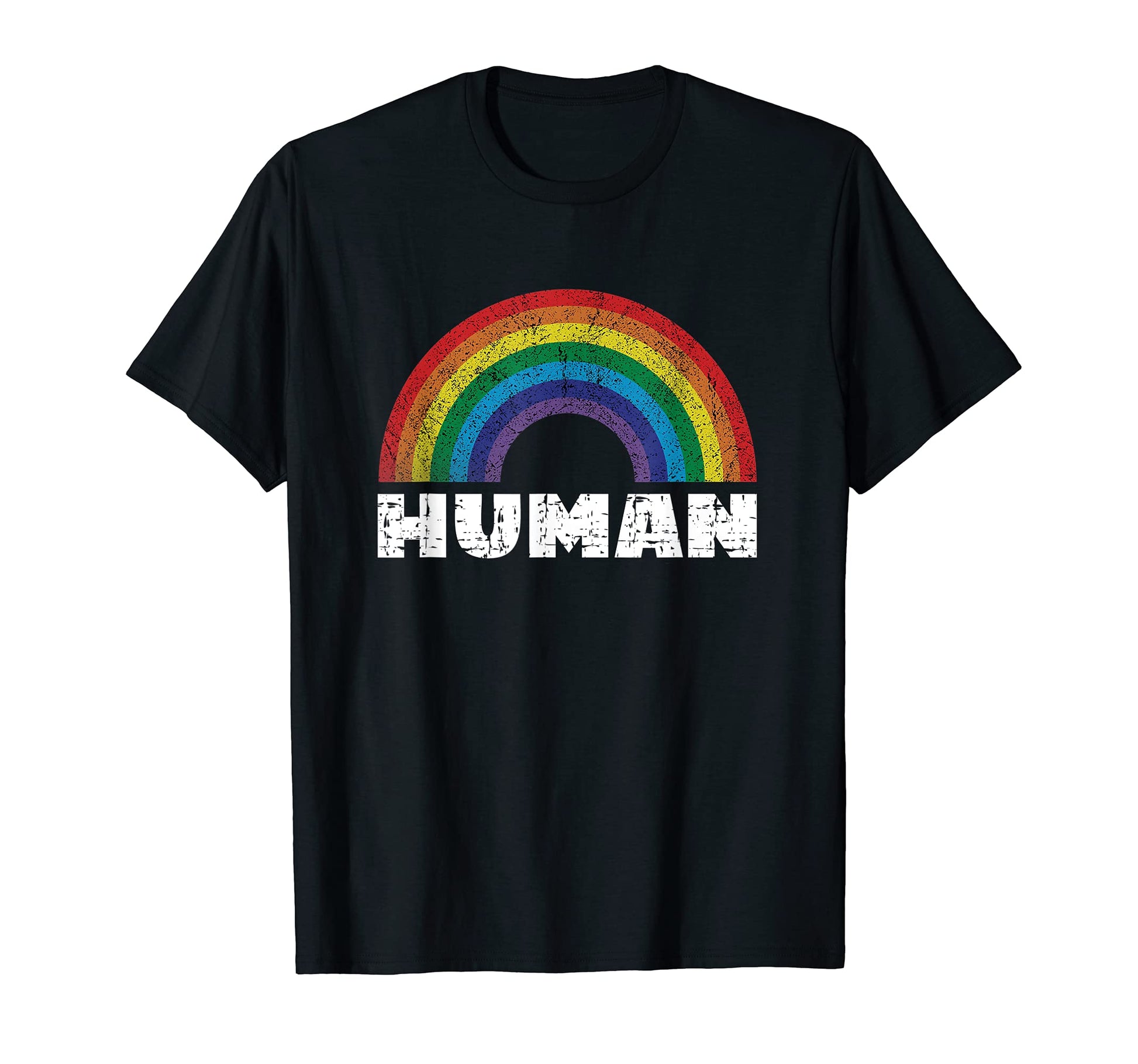 Human Rainbow Pride Lgbtq T-Shirt - Custom Art Print for Adults - T-Shirt, Sweatshirt, Hoodie