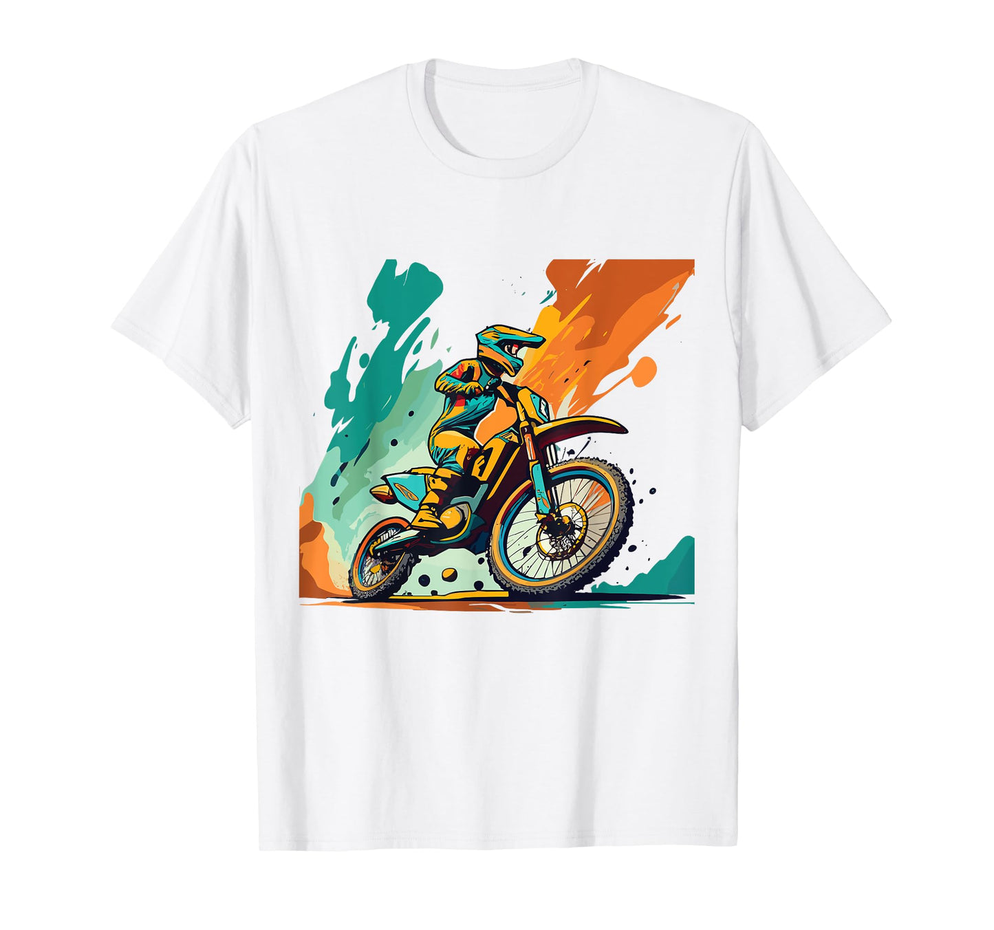 Dirt Bike Art Painting Motocross Motorcycle T-Shirt - Graphic Print Unisex - T-Shirt, Sweatshirt, Hoodie