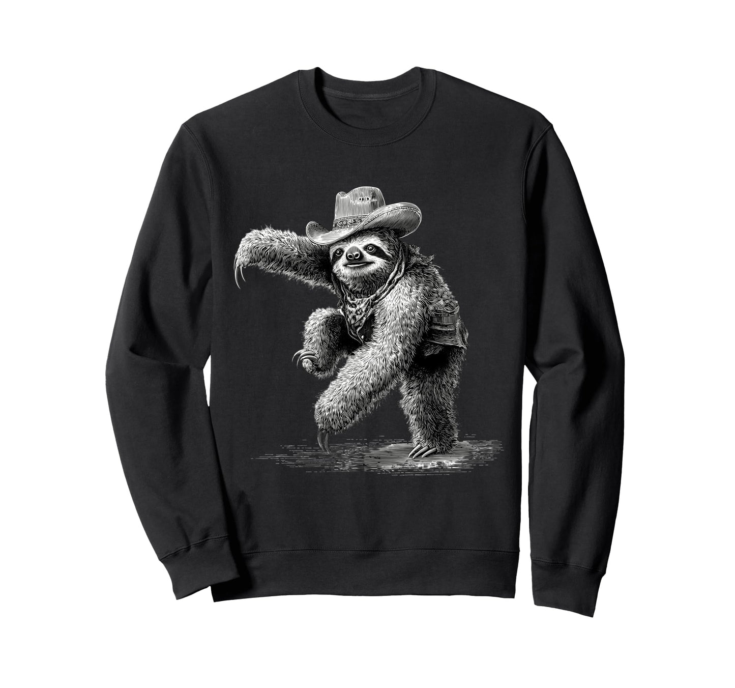 Sloth Cowboy Rodeo Cowgirl Western Sweatshirt - Unique Graphic Men Women - T-Shirt, Sweatshirt, Hoodie