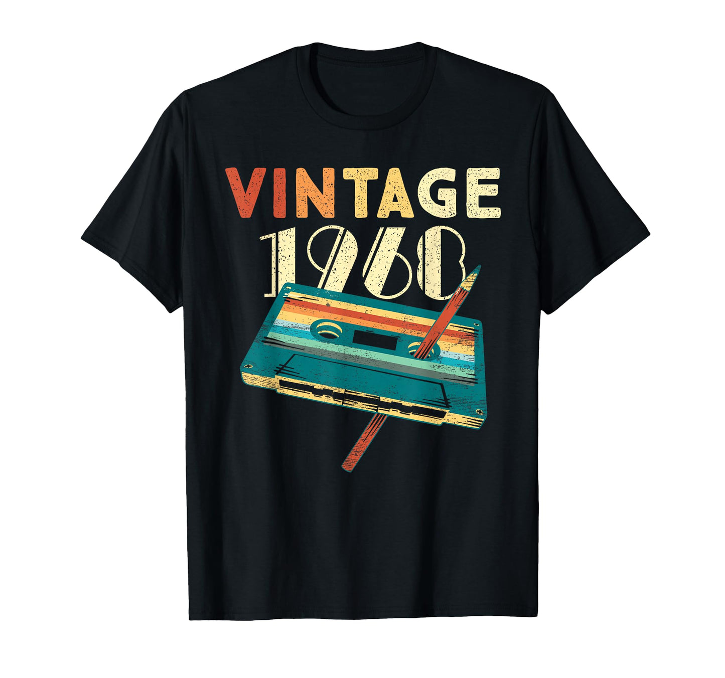 1968 Music Cassette 58Th Birthday T-Shirt - Trendy Graphic for Adults - T-Shirt, Sweatshirt, Hoodie