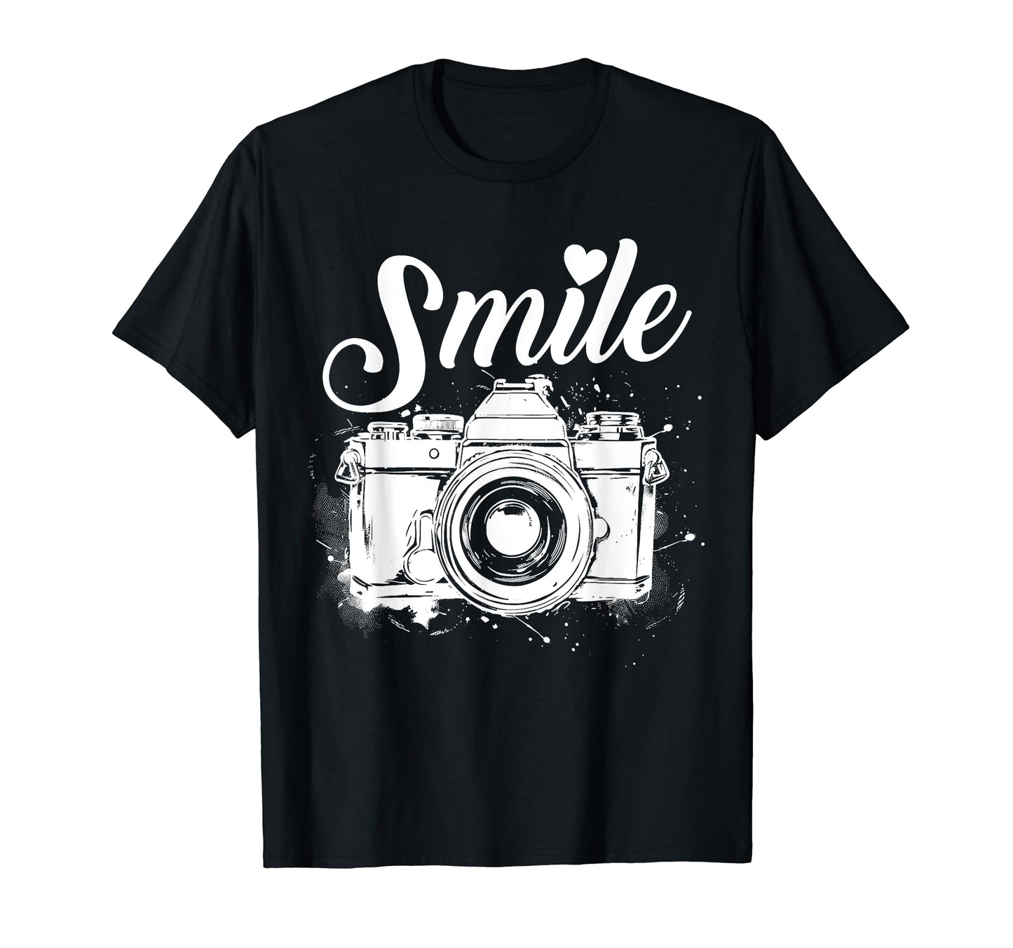Photographer Smile Camera Funny Photography T-Shirt - Unique Graphic Unisex - T-Shirt, Sweatshirt, Hoodie