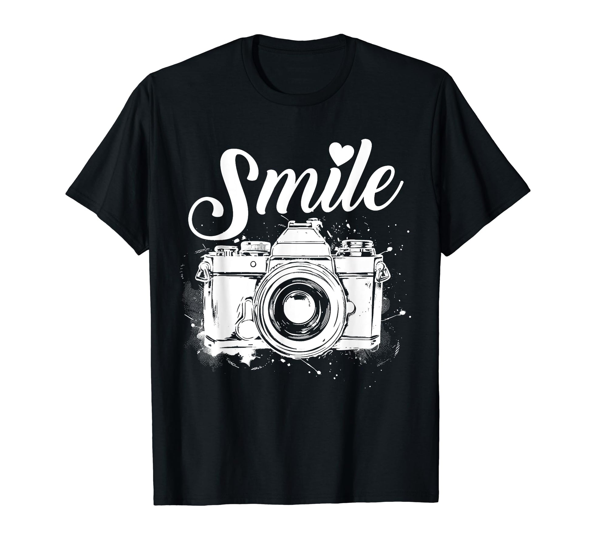Photographer Smile Camera Funny Photography T-Shirt - Unique Graphic Unisex - T-Shirt, Sweatshirt, Hoodie
