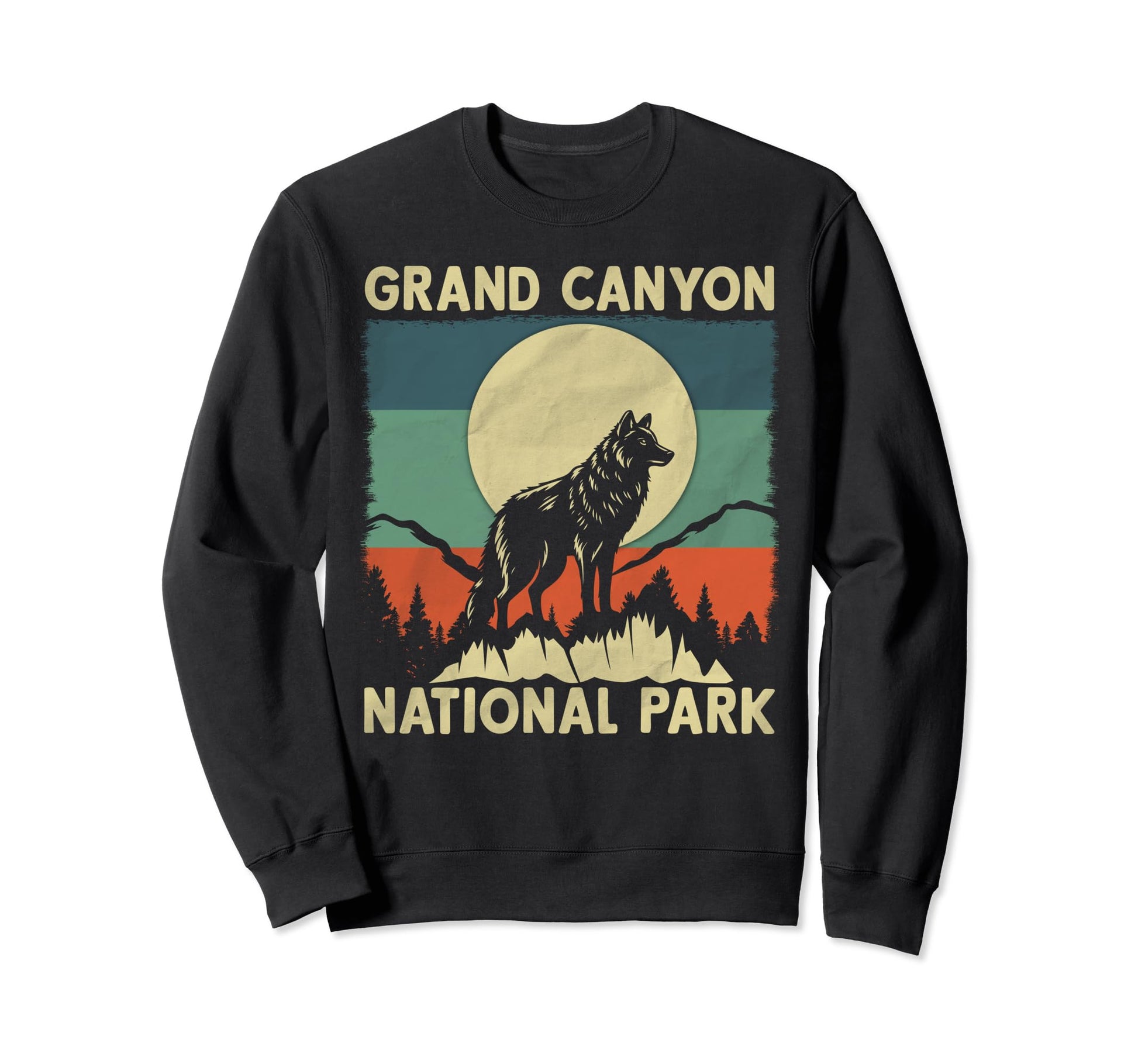 Wolf Grand Canyon National Park Sweatshirt - Fun Novelty Design Men Women - T-Shirt, Sweatshirt, Hoodie