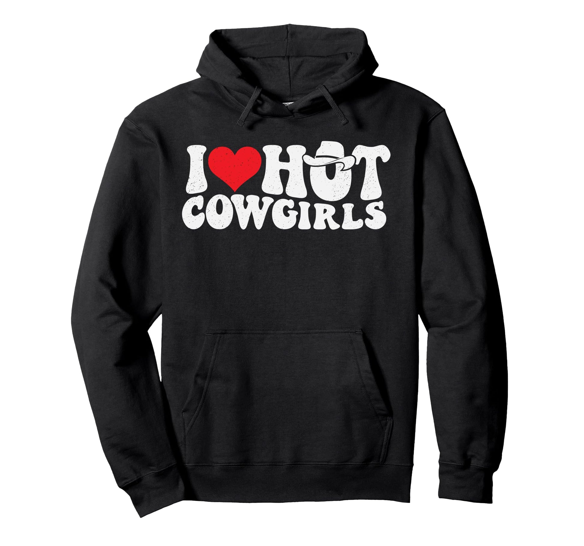 I Love Hot Cowgirls Groovy Country Hoodie - Trendy Graphic Men Women - T-Shirt, Sweatshirt, Hoodie