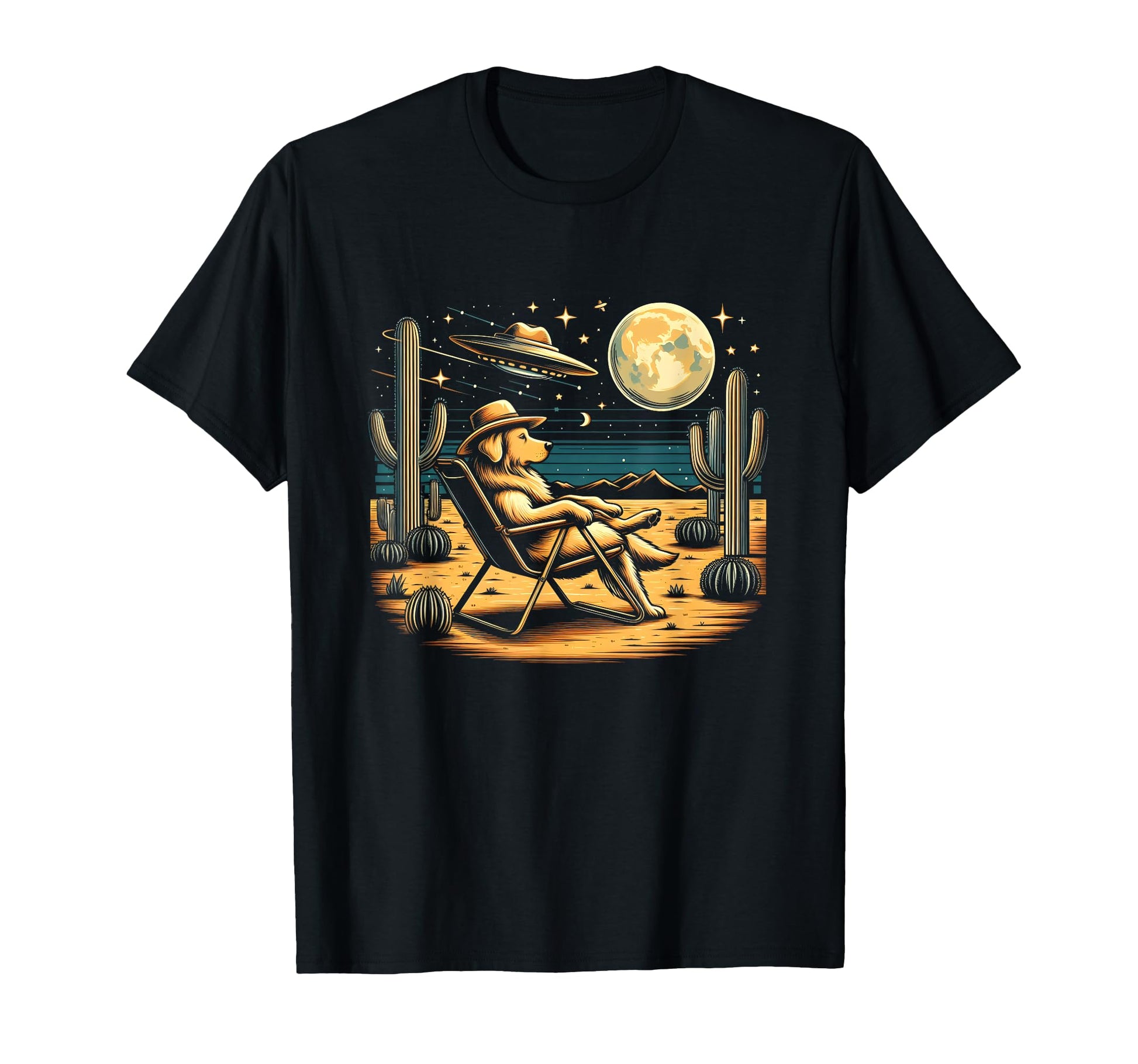 Howdy Golden Retriever Western Cowboy T-Shirt - Streetwear Style Men Women - T-Shirt, Sweatshirt, Hoodie