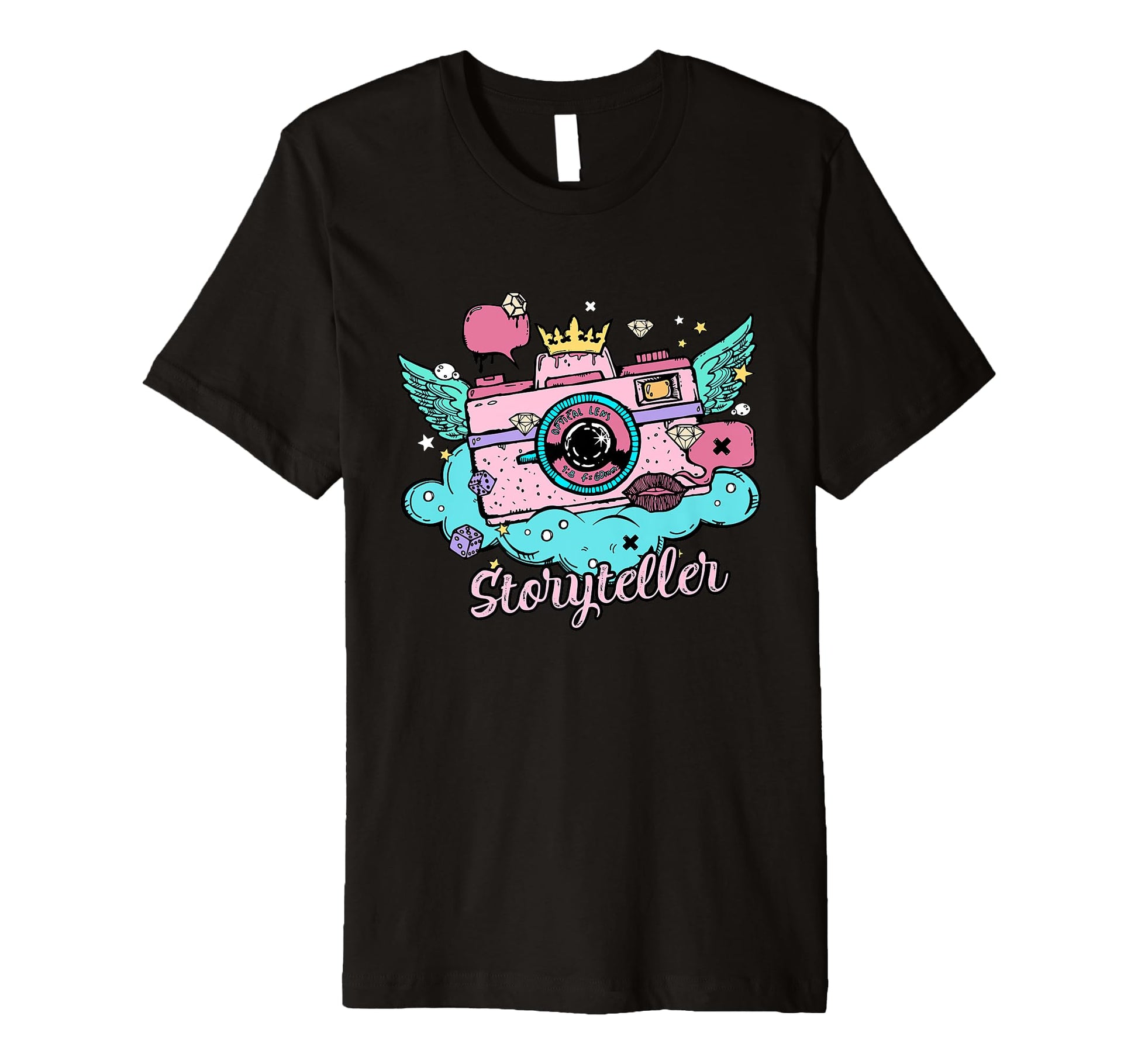 Photography Colorful Grunge Stye Camera T-Shirt - Graphic Print Unisex - T-Shirt, Sweatshirt, Hoodie