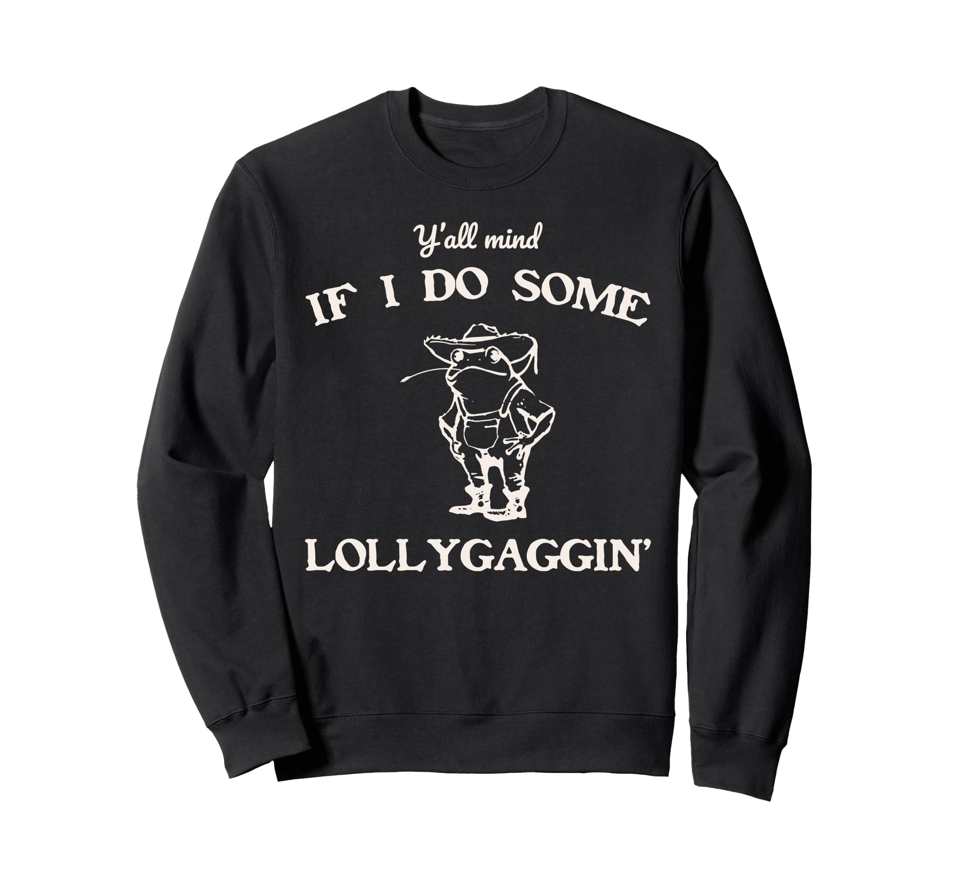 Lollygaggin Funny Frog Western Art Sweatshirt - Novelty Apparel for Adults - T-Shirt, Sweatshirt, Hoodie