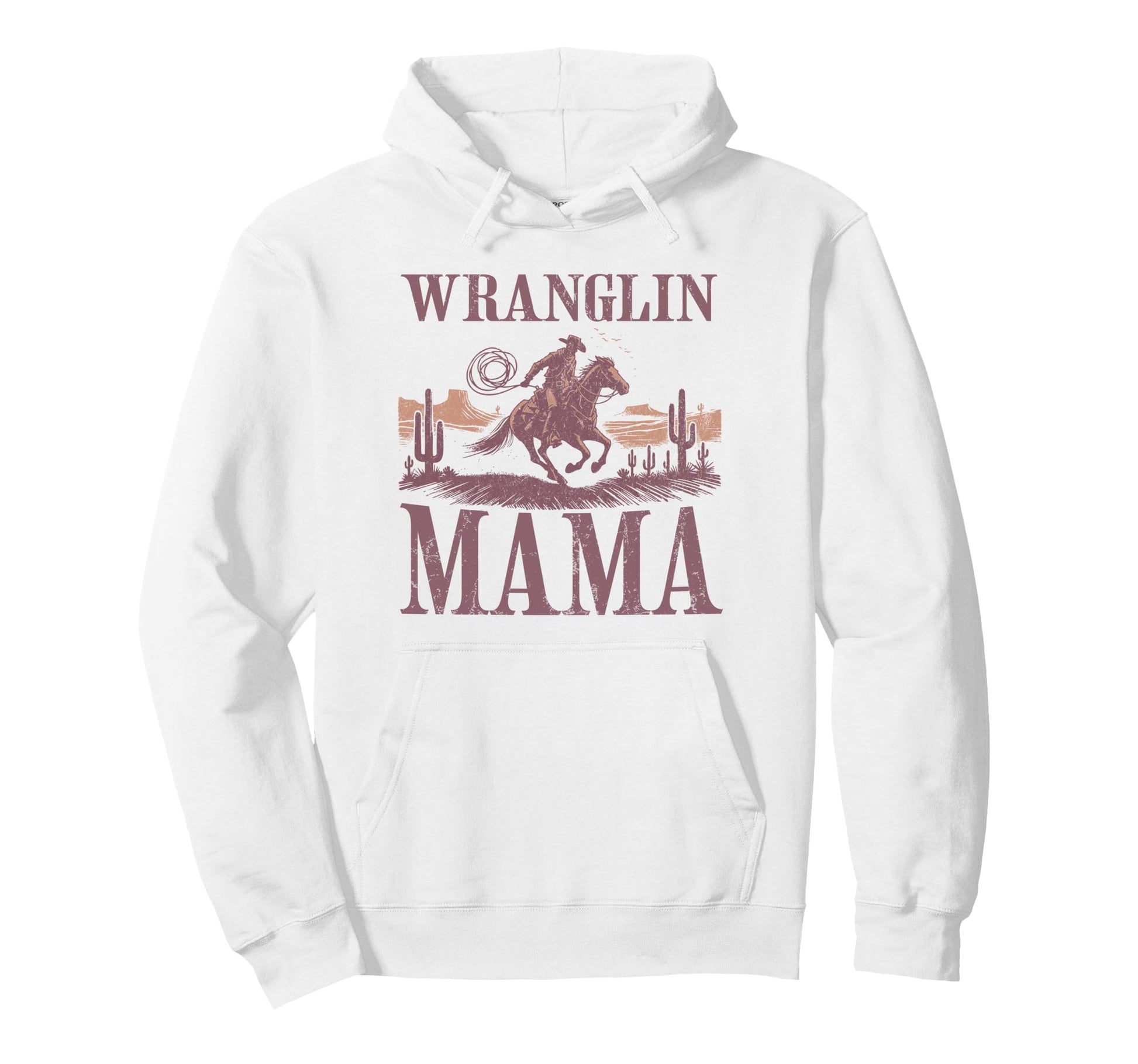 Western Cowboy Riding Horse Wranglin Hoodie - Aesthetic Graphic for Adults - T-Shirt, Sweatshirt, Hoodie