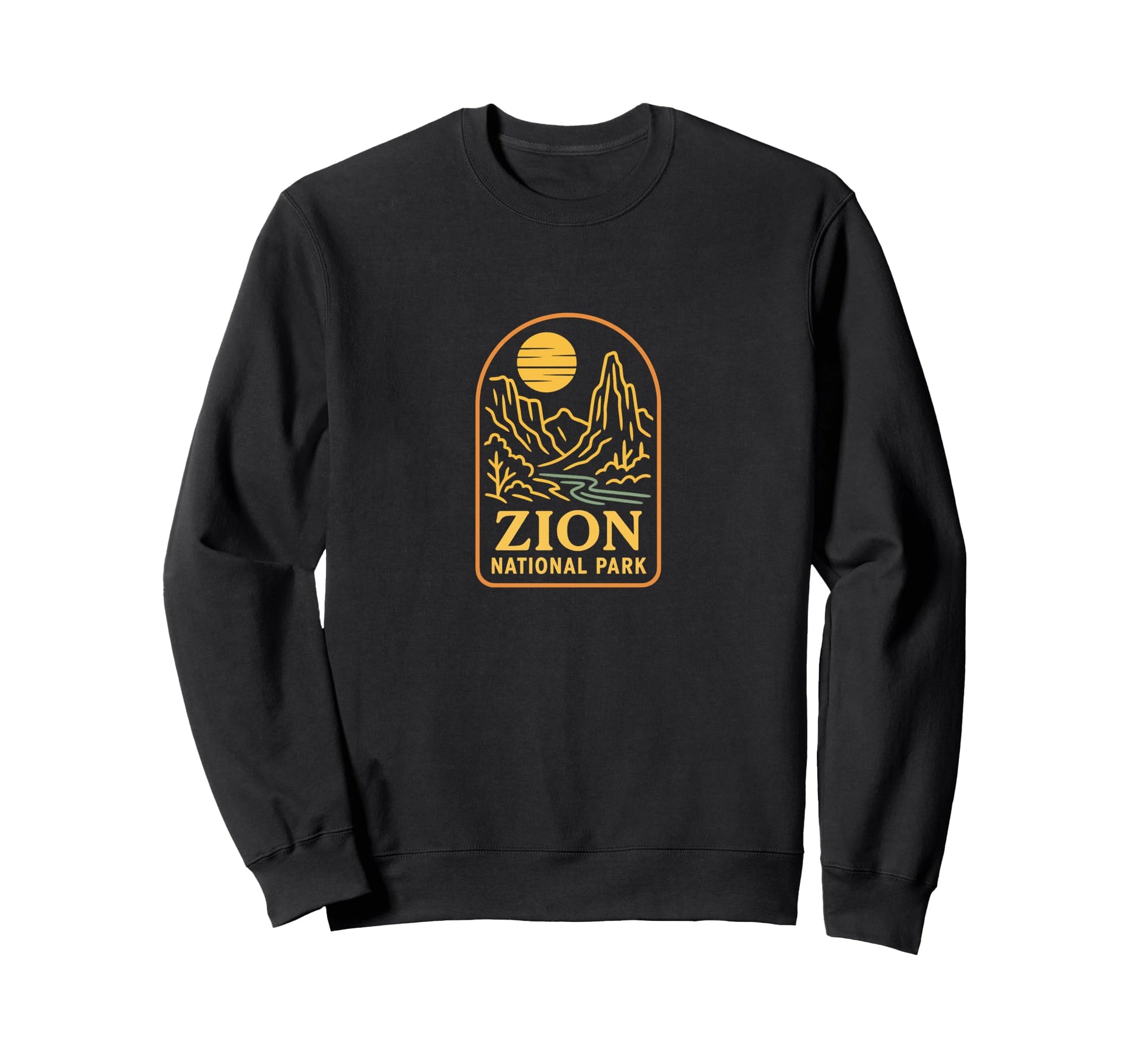 Zion National Park Minimalist Line Sweatshirt - Unique Graphic for Adults - T-Shirt, Sweatshirt, Hoodie