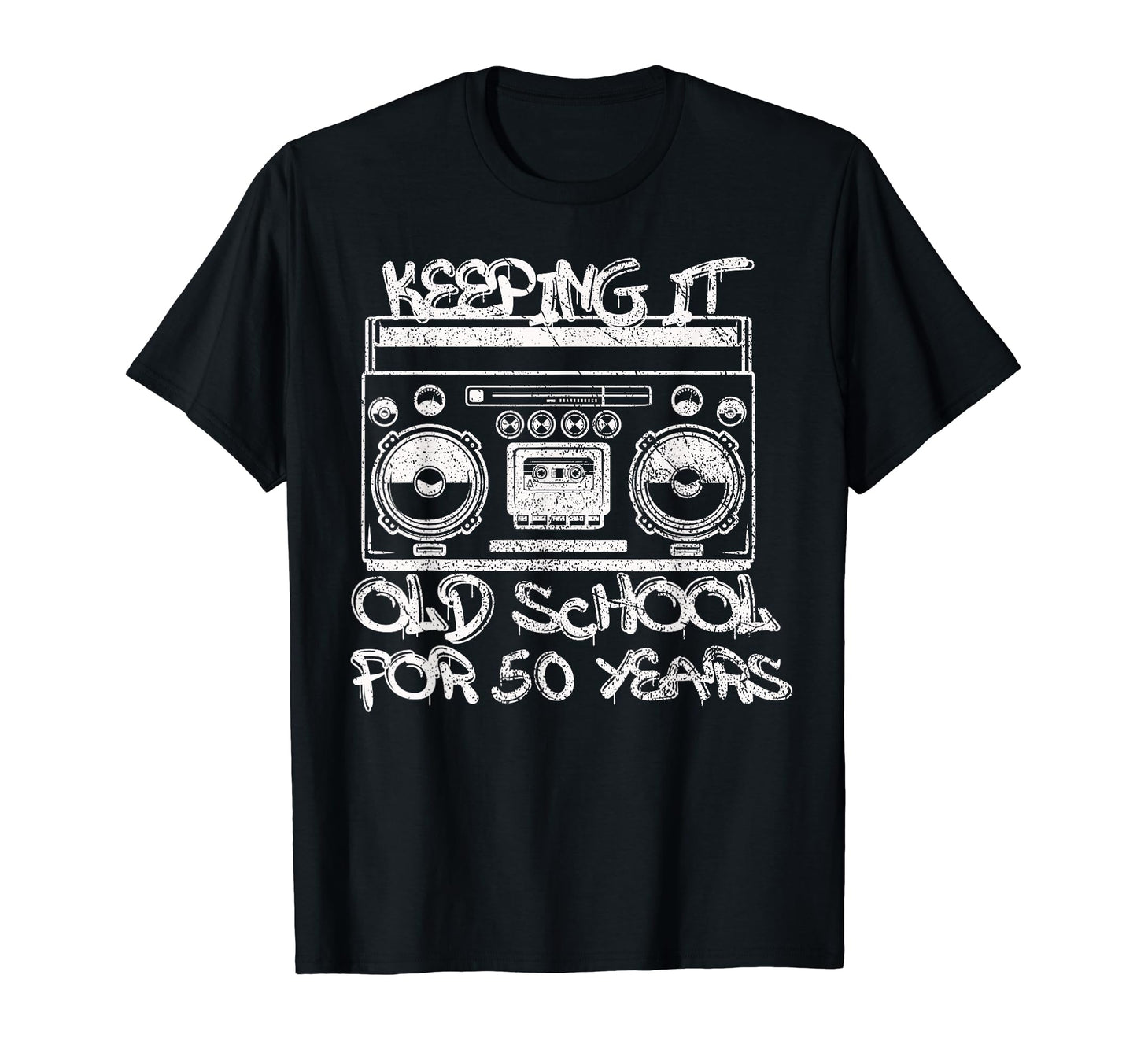 Keeping It Old School Boombox Graffiti T-Shirt - Graphic Print Men Women - T-Shirt, Sweatshirt, Hoodie