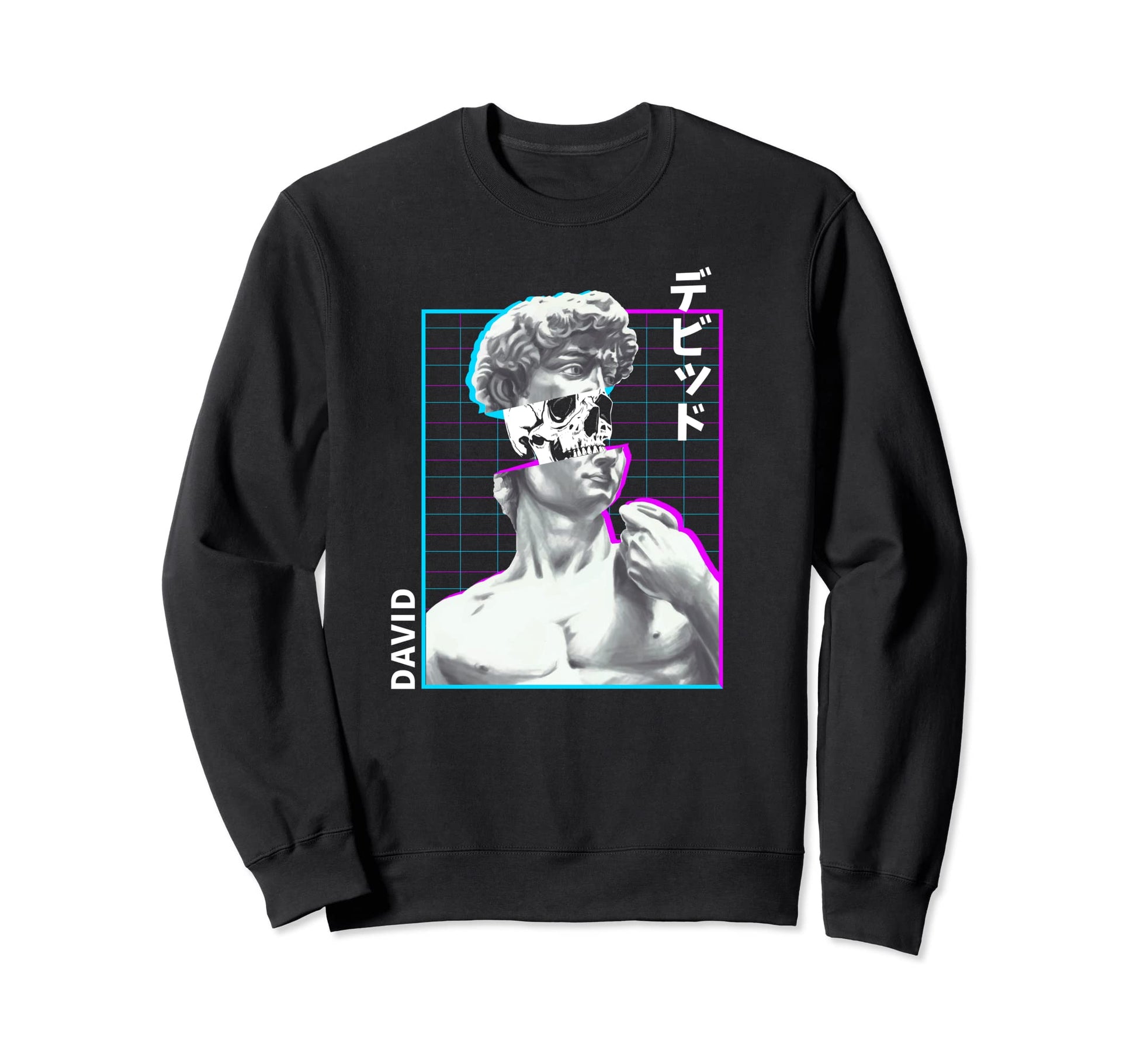 Vaporwave Aesthetic David Statue Bust Sweatshirt - Streetwear Style Unisex - T-Shirt, Sweatshirt, Hoodie