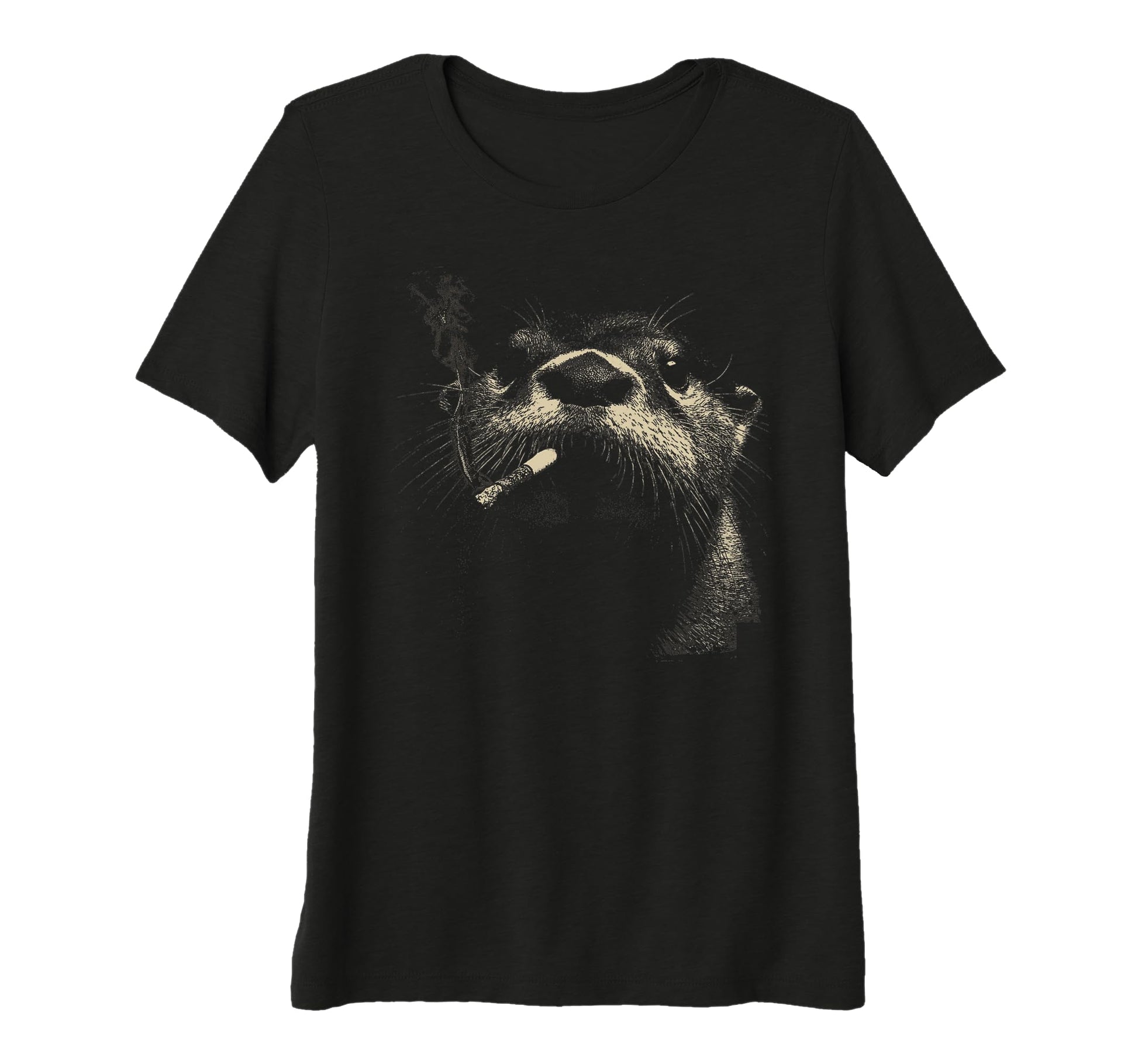 Womens Naughty Otter Smoking T-Shirt - Streetwear Style for Adults - T-Shirt, Sweatshirt, Hoodie