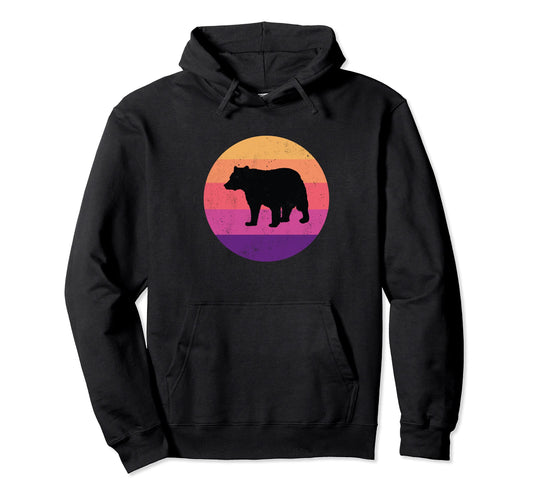 Black Bear Silhouette Rainbow Hoodie - Fun Novelty Design for Adults - T-Shirt, Sweatshirt, Hoodie