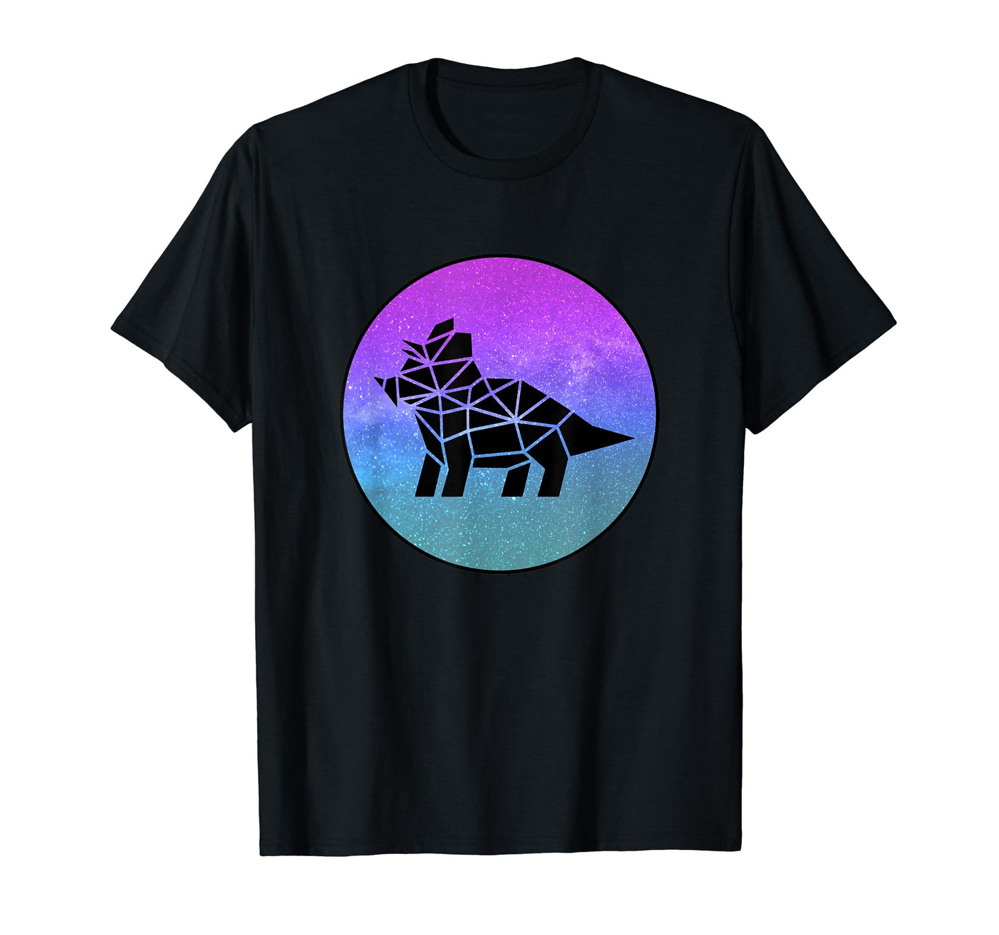 Triceratops Dinosaur Origami Galaxy T-Shirt - Minimalist Print Unisex - T-Shirt, Sweatshirt, Hoodie