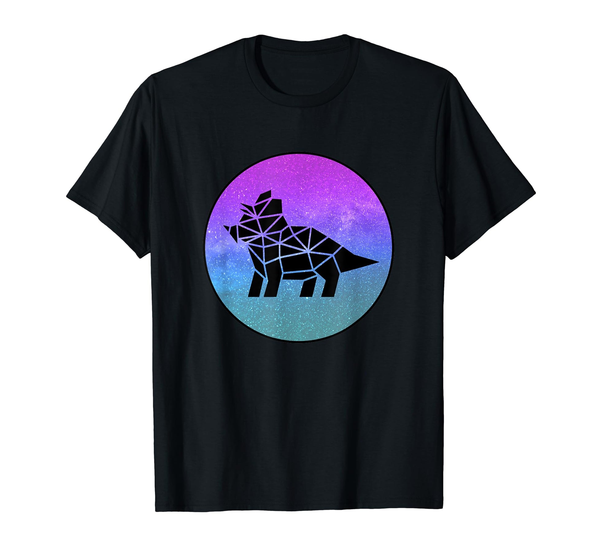 Triceratops Dinosaur Origami Galaxy T-Shirt - Minimalist Print Unisex - T-Shirt, Sweatshirt, Hoodie