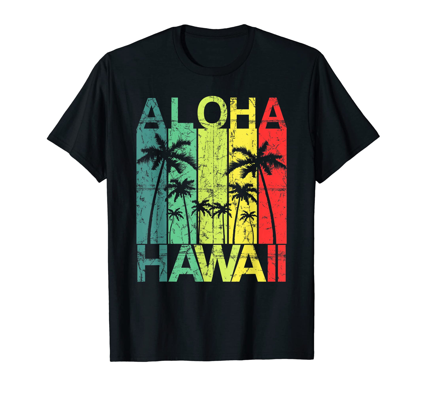 Aloha Hawaii Hawaiian Rainbow Gift T-Shirt - Novelty Apparel Men Women - T-Shirt, Sweatshirt, Hoodie