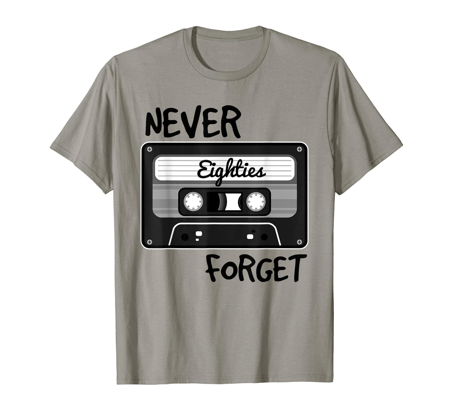 Never Forget Eighties Cassette Tape T-Shirt - Minimalist Print Unisex - T-Shirt, Sweatshirt, Hoodie