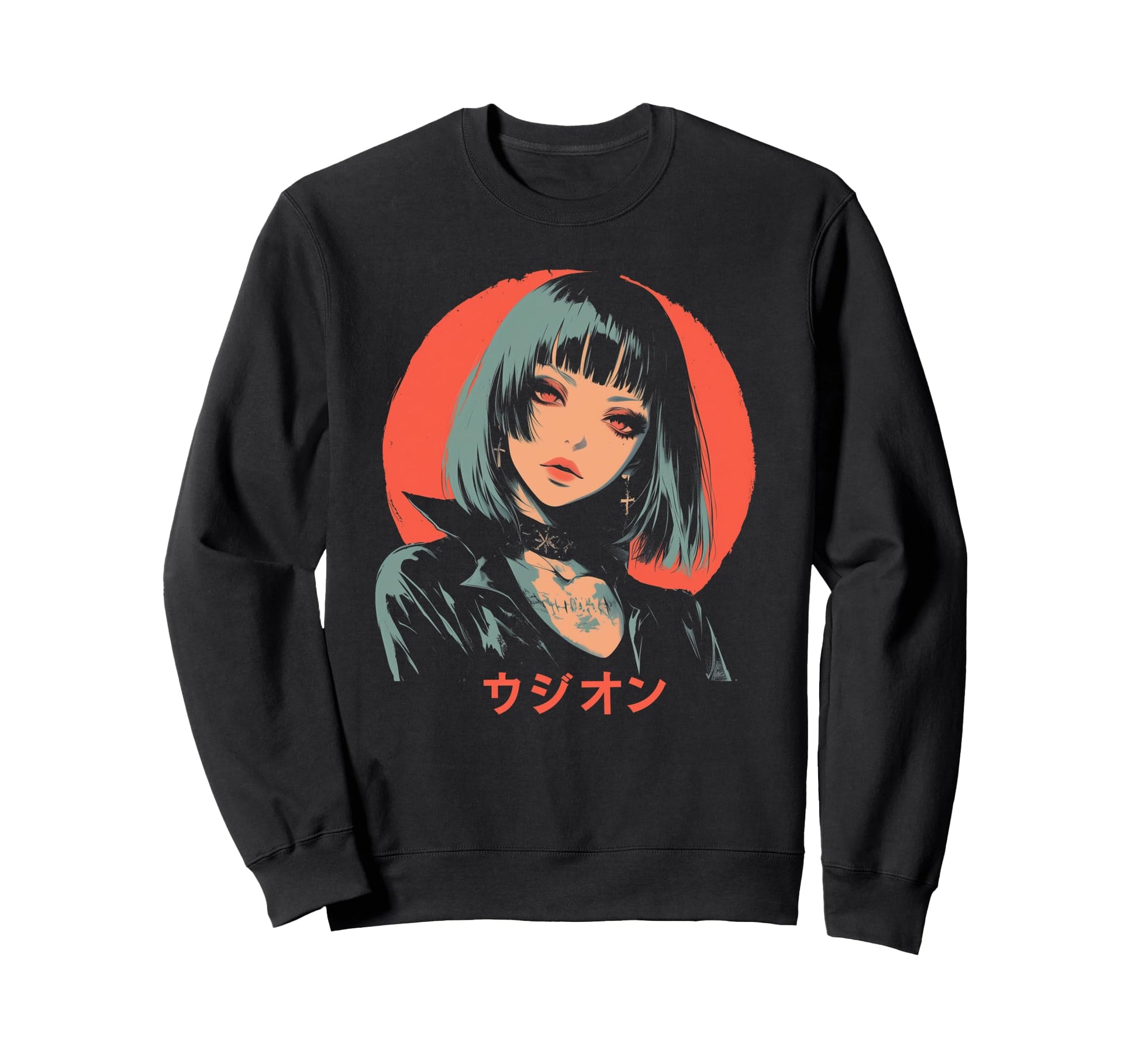 Goth Grunge Demon Anime Waifu Sweatshirt - Aesthetic Graphic Men Women - T-Shirt, Sweatshirt, Hoodie