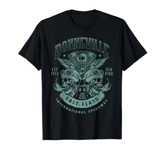 Bonneville Salt Flats Motorcycle Racing T-Shirt - Novelty Apparel Unisex - T-Shirt, Sweatshirt, Hoodie